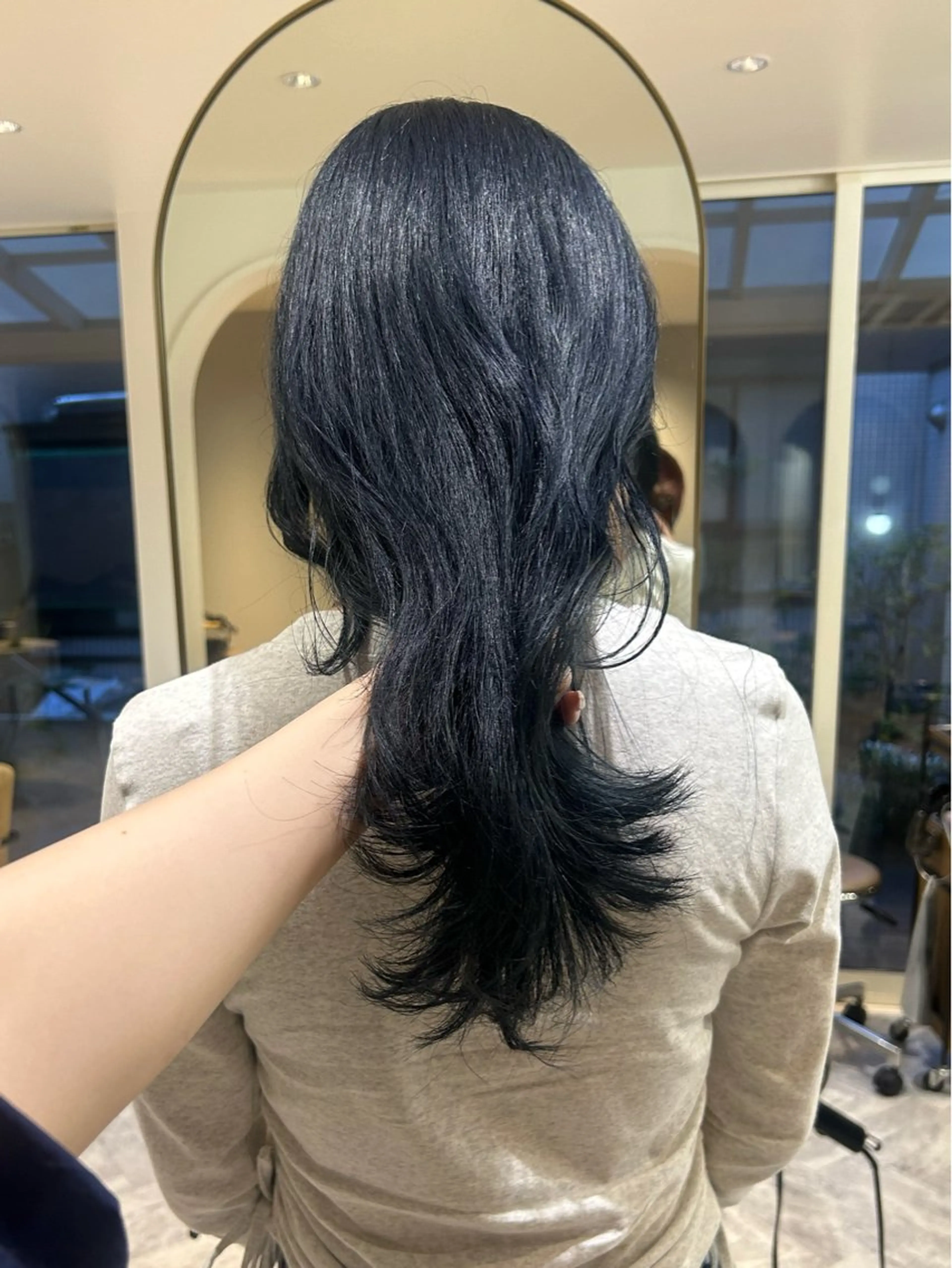 セミロング カラー カット ヘアカラー トリートメント じゅわっと暖色カラー 🍊Moemiのヘアスタイル