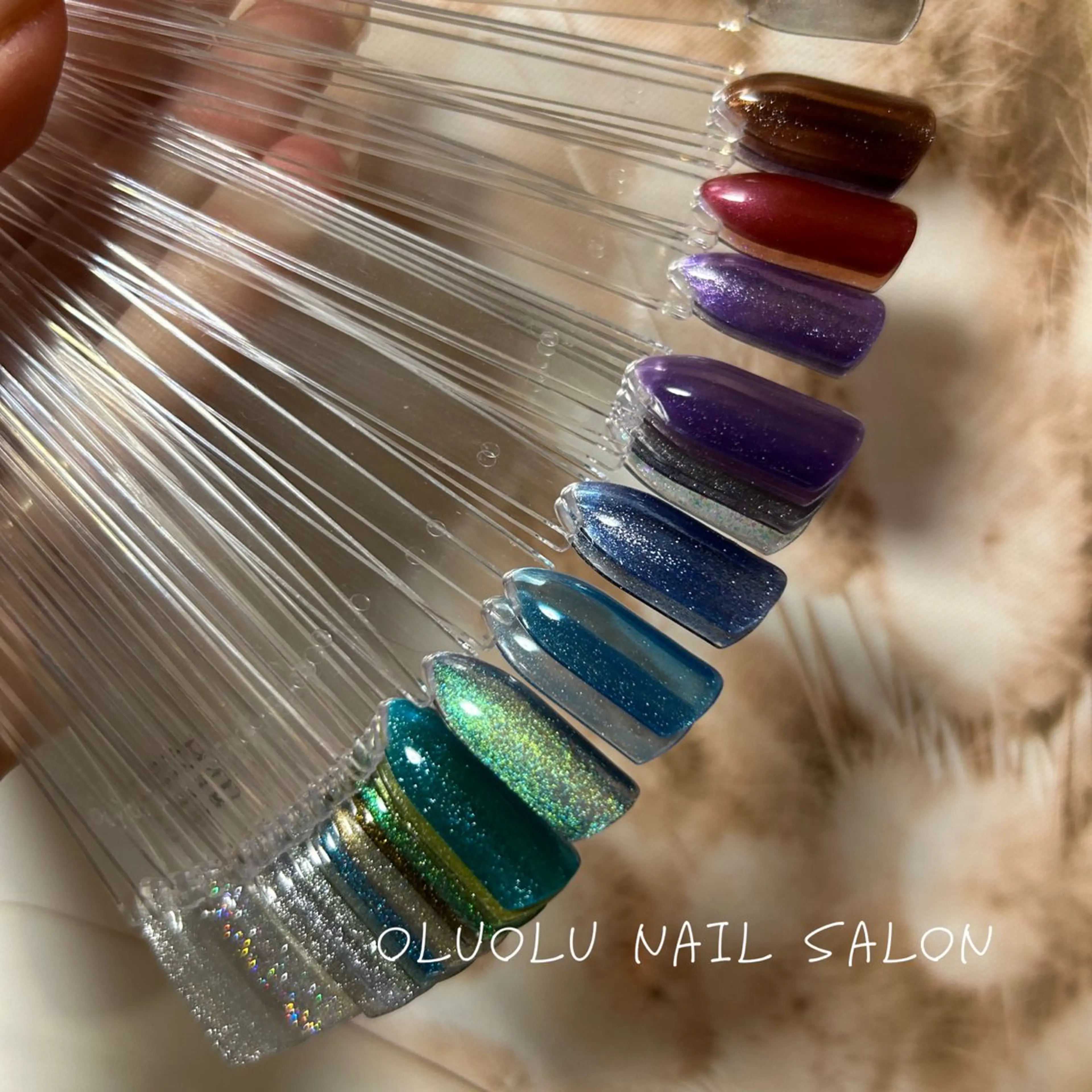 ネイル 韓国ネイル マグネットネイル oluolu nailsalonのネイルデザイン