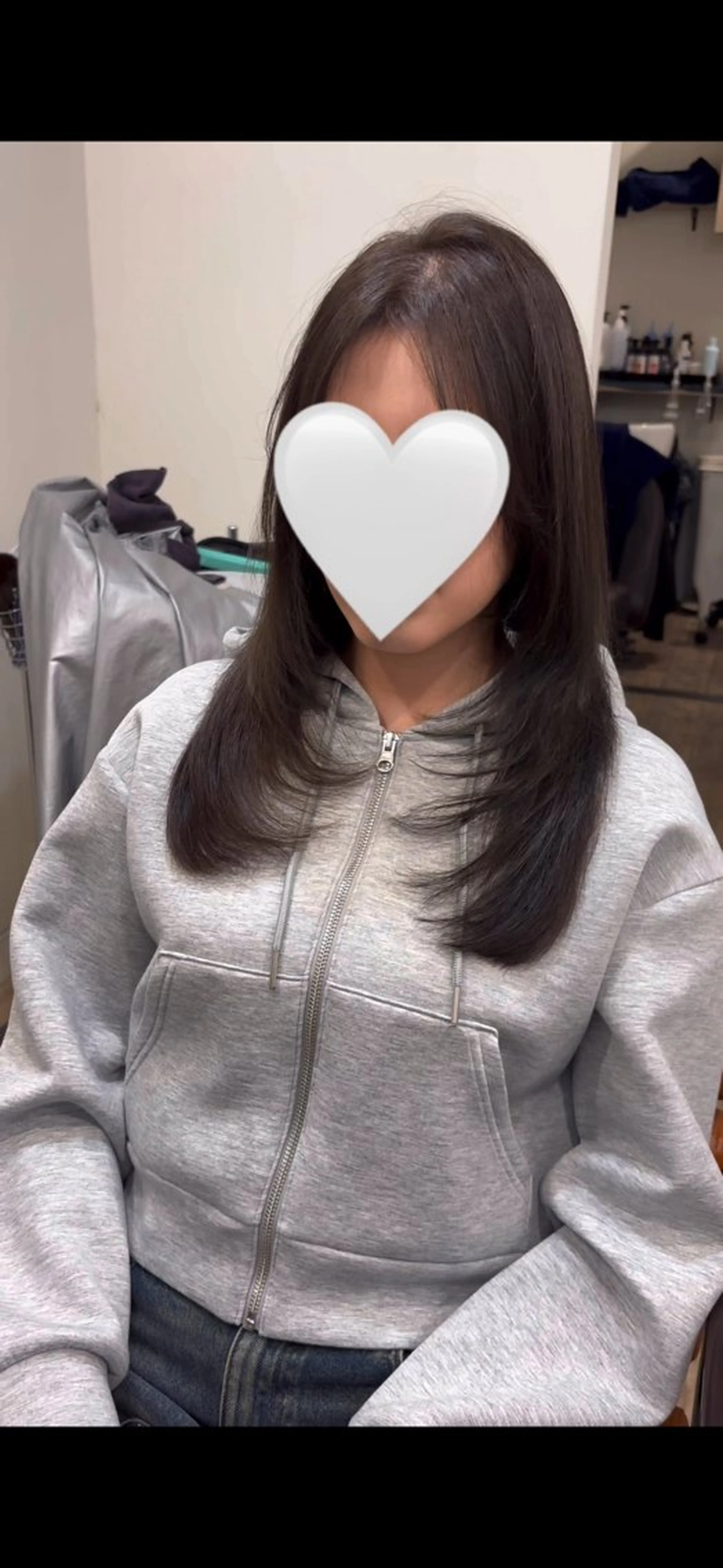 セミロング カラー レイヤーカット カット ヘアカラー トリートメント レイヤーカット/韓国 ヘア/LILICAのヘアスタイル