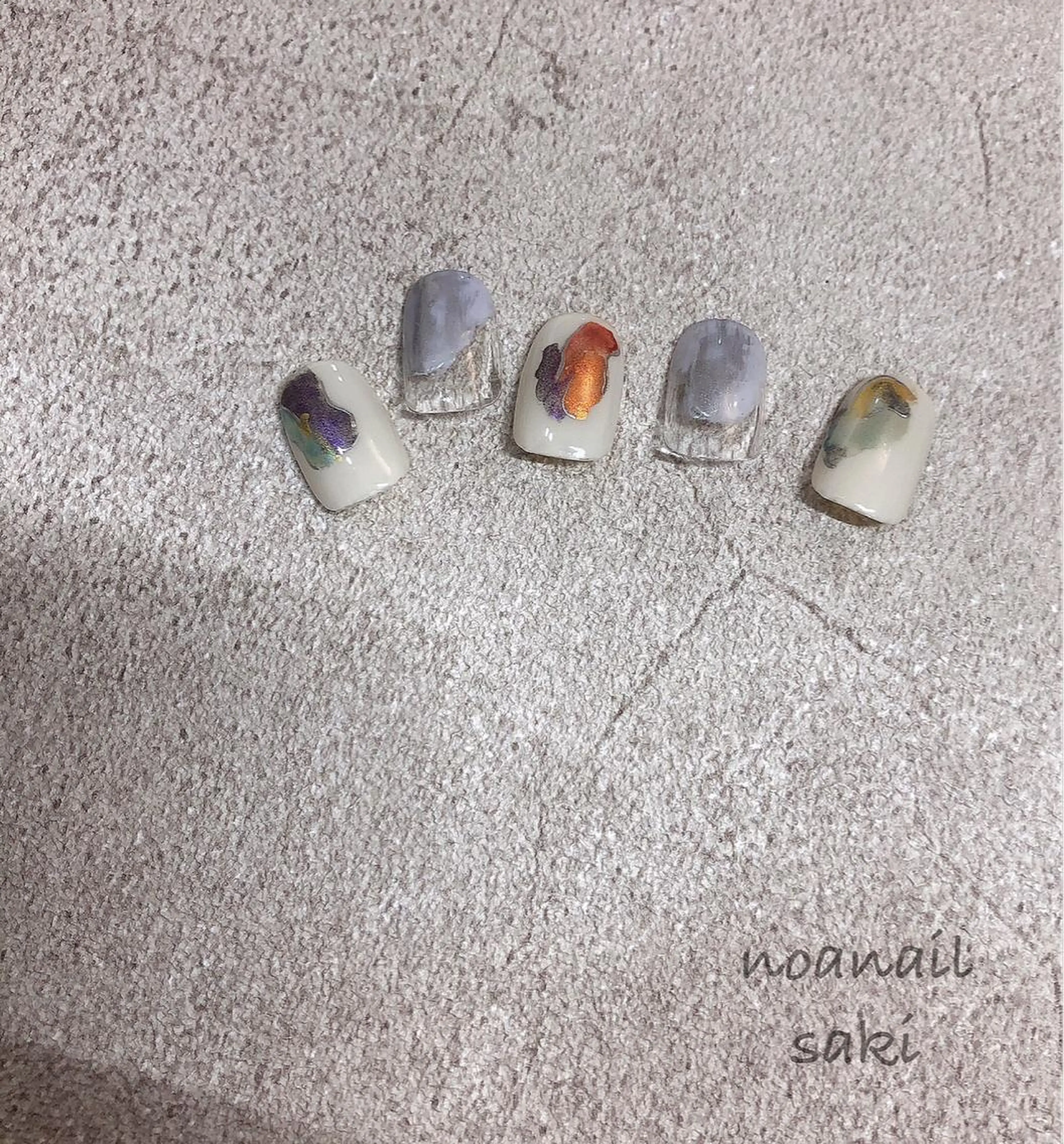 ネイル アートネイル ジェルネイル ミラーネイル ニュアンスネイル パラジェル nailsalon noa所属・nailist sakiのネイルデザイン