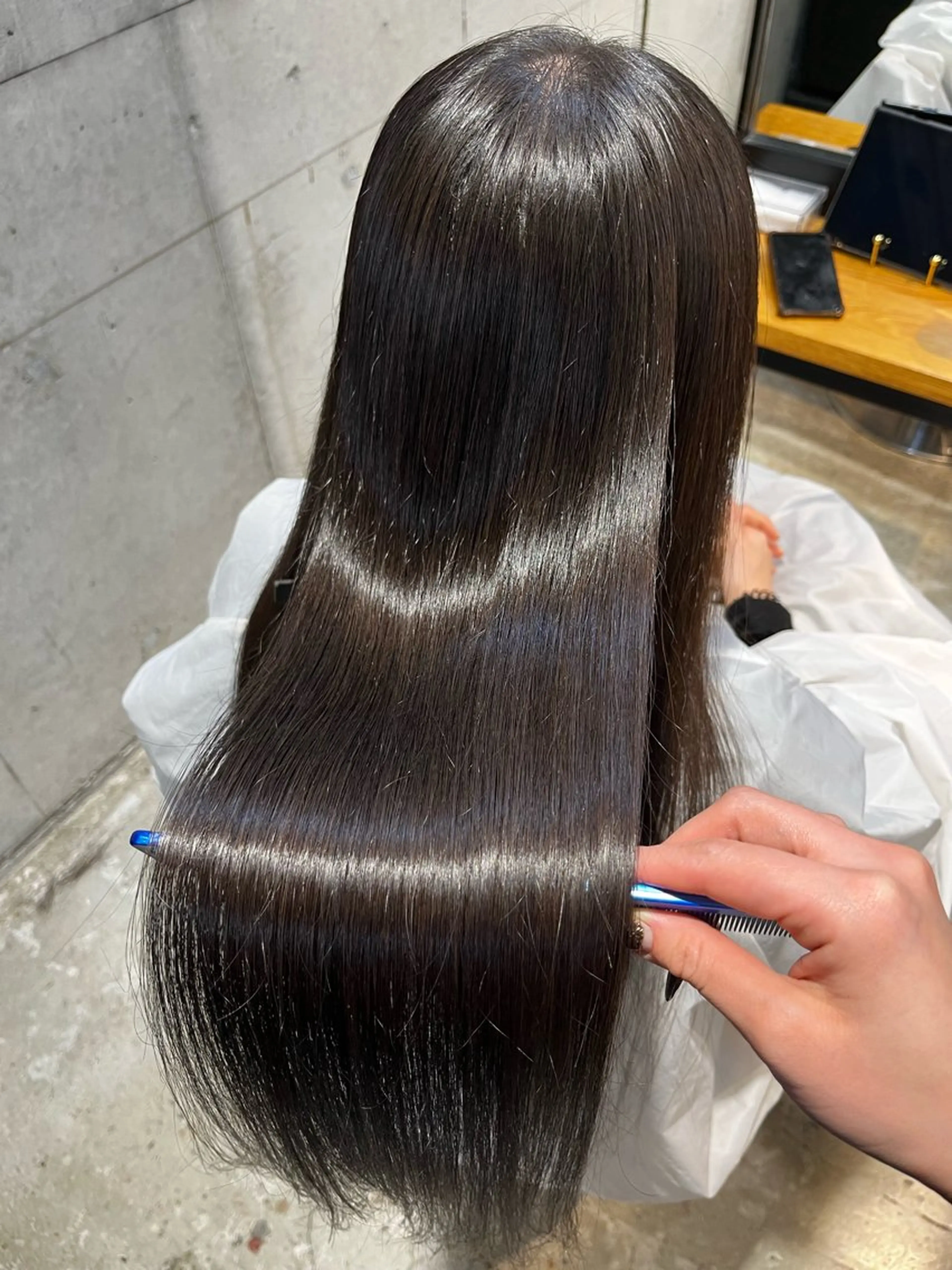 ロング カット 縮毛矯正 トリートメント 新宿No.1艶髪矯正 美艶カラー/FUKAのヘアスタイル