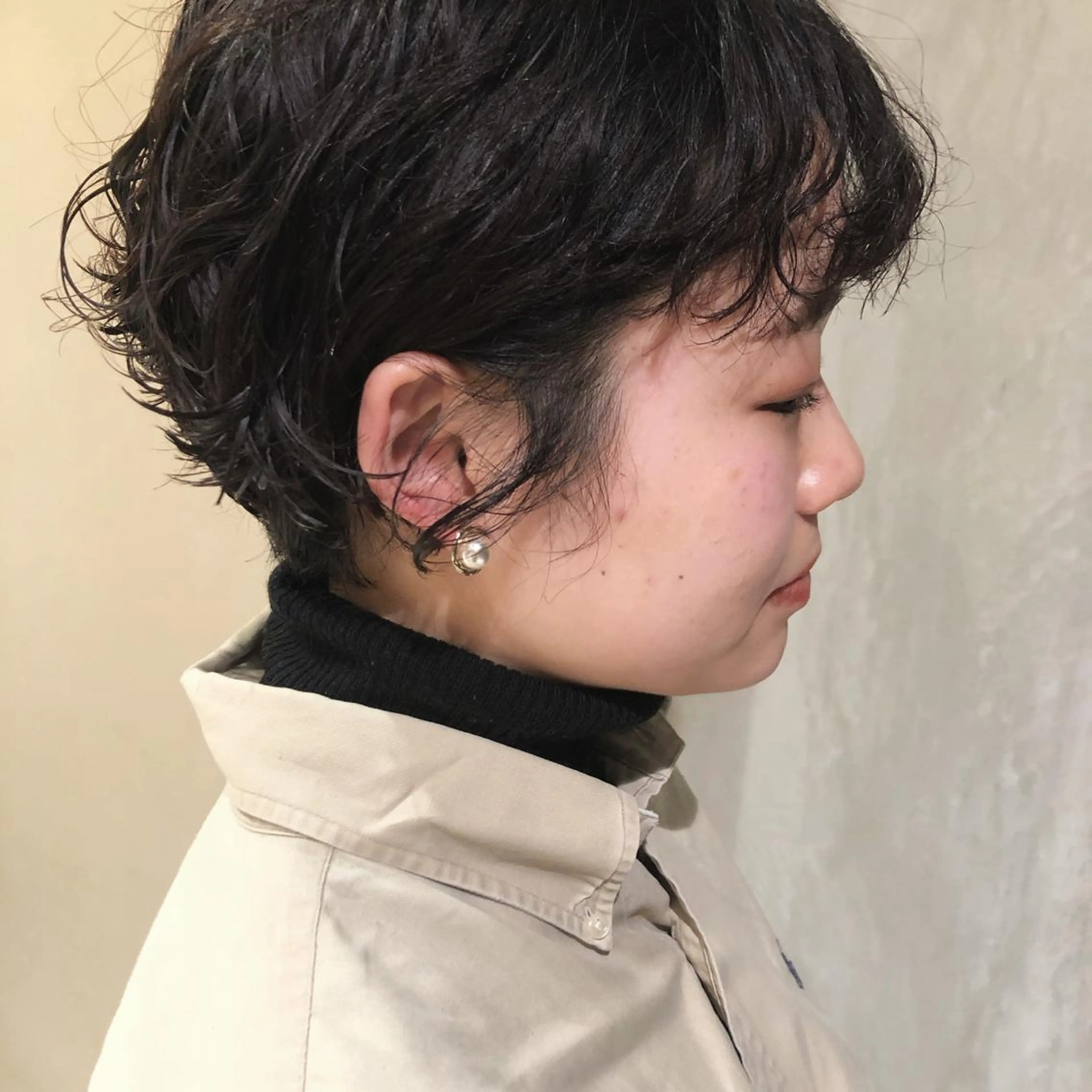 ショート パーマ ショートヘア カット パーマ トリートメント やまもと さえのヘアスタイル