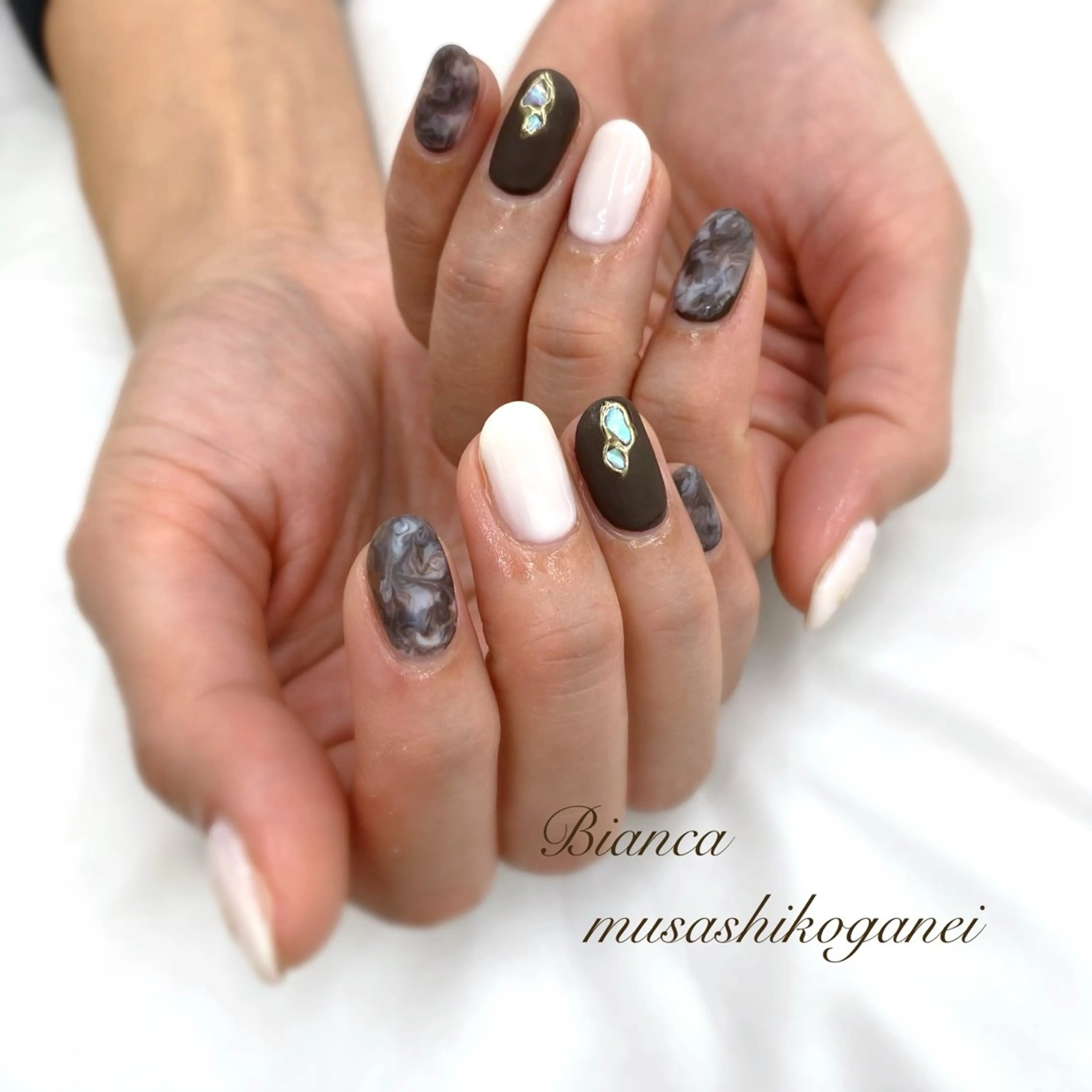 ネイル ハンドネイル Bianca 武蔵小金井　しぎはらのネイルデザイン
