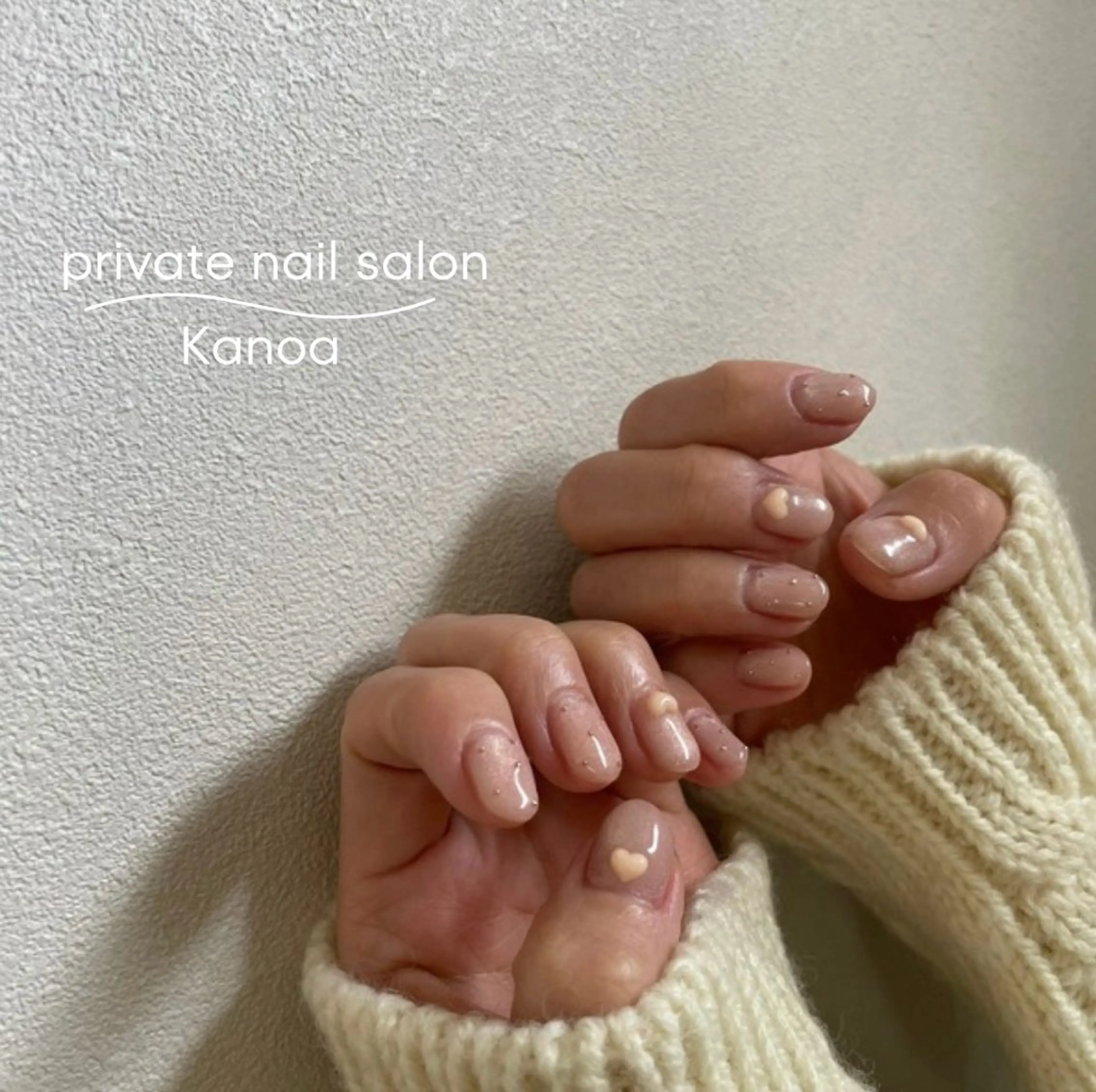 ネイル ハート マグネットネイル パステルネイル ピンク ハンドネイル megu_ kanoanailのネイルデザイン