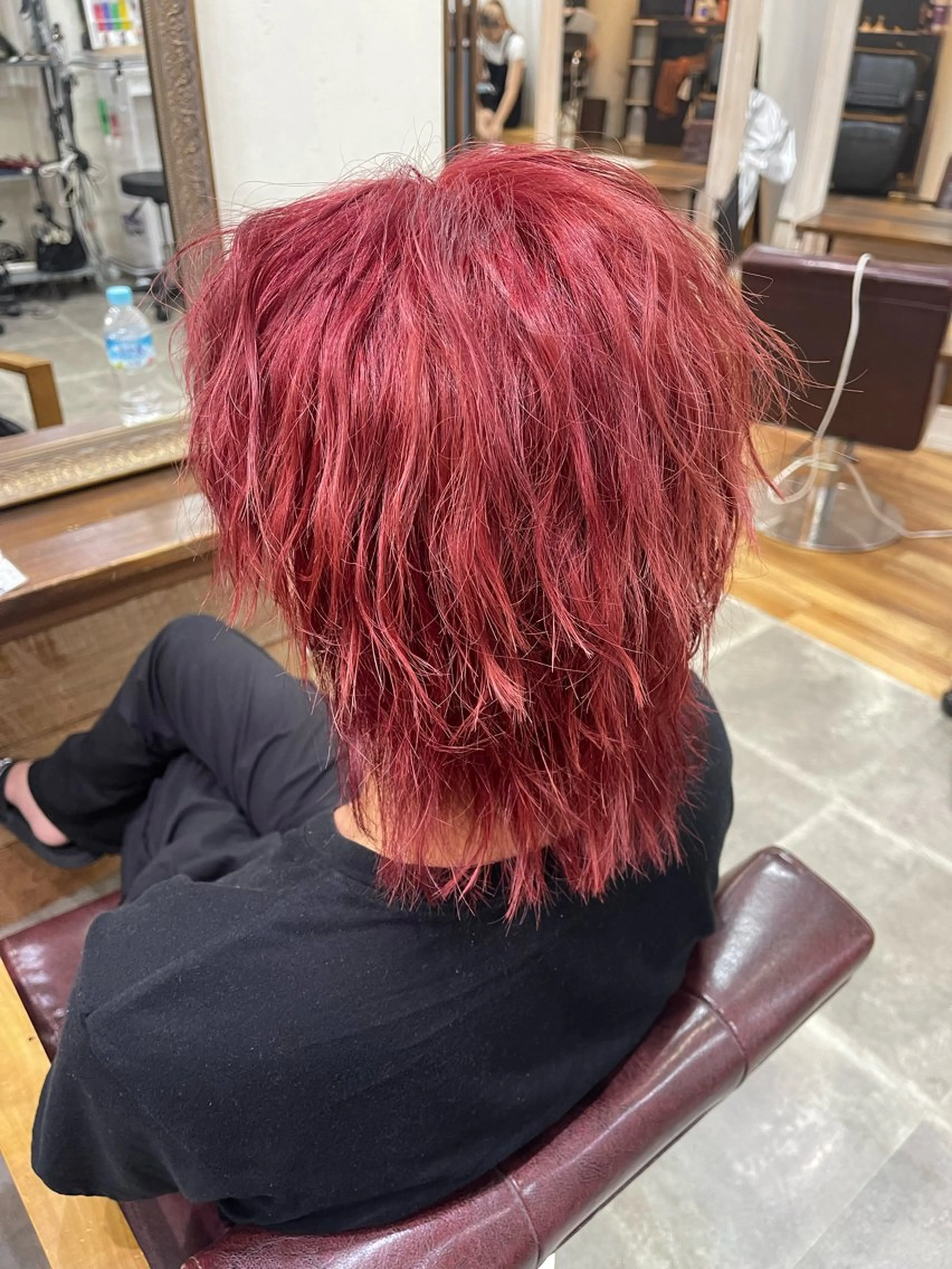 ショート メンズ メンズブリーチ メンズウルフカット 髪質改善 トリートメント ウルフカット カット ヘアカラー トリートメント SOYON西大寺店所属・ダブルカラー/ 髪質改善💎安藤のヘアスタイル