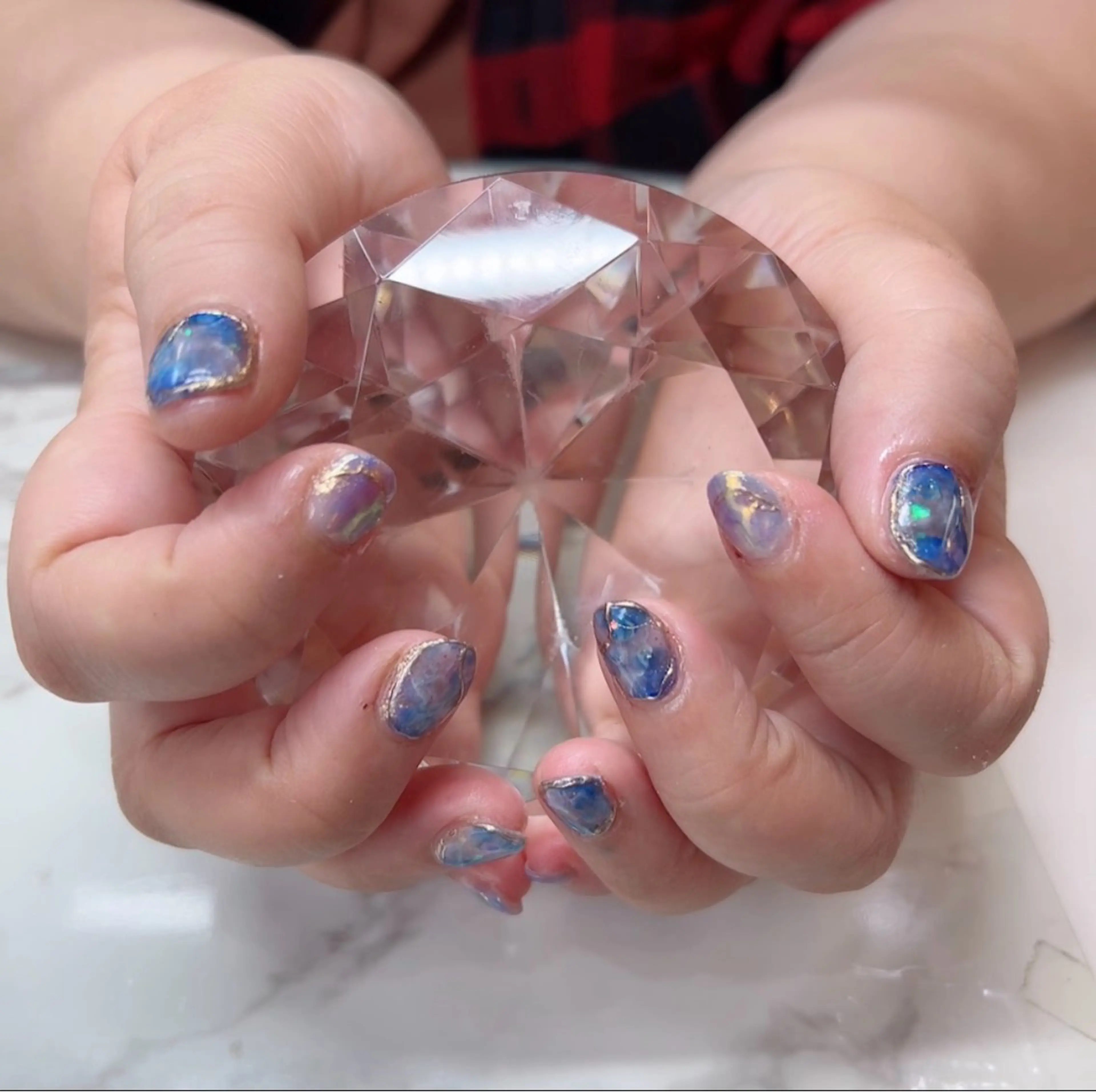 ネイル 氷ネイル・うるうるネイル ニュアンスネイル ハンドネイル PACENAIL鶴見店所属・PACENAIL 鶴見のネイルデザイン