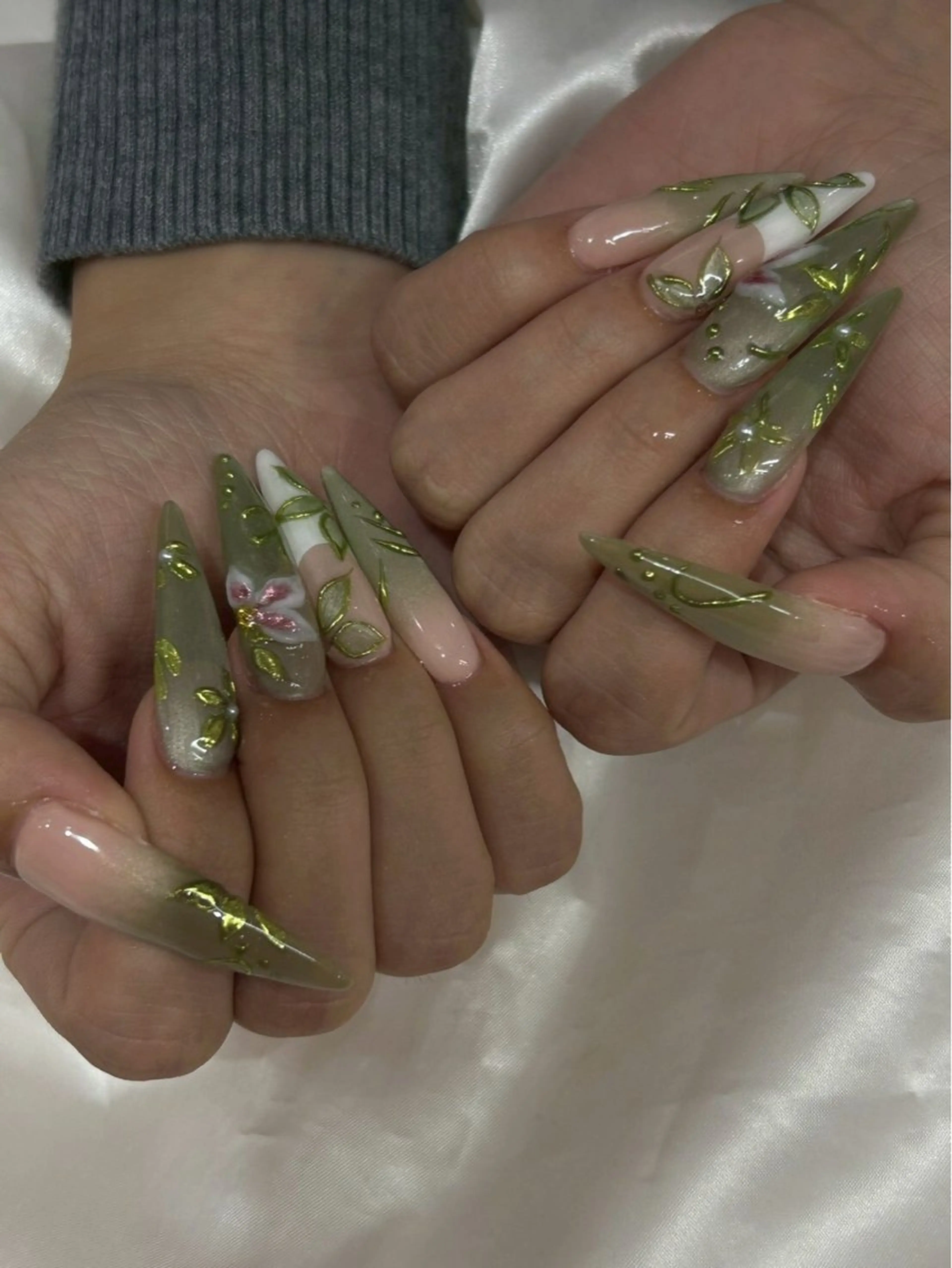 ロング ハンドネイル Ashliy大宮♡ アシュリーのネイルデザイン