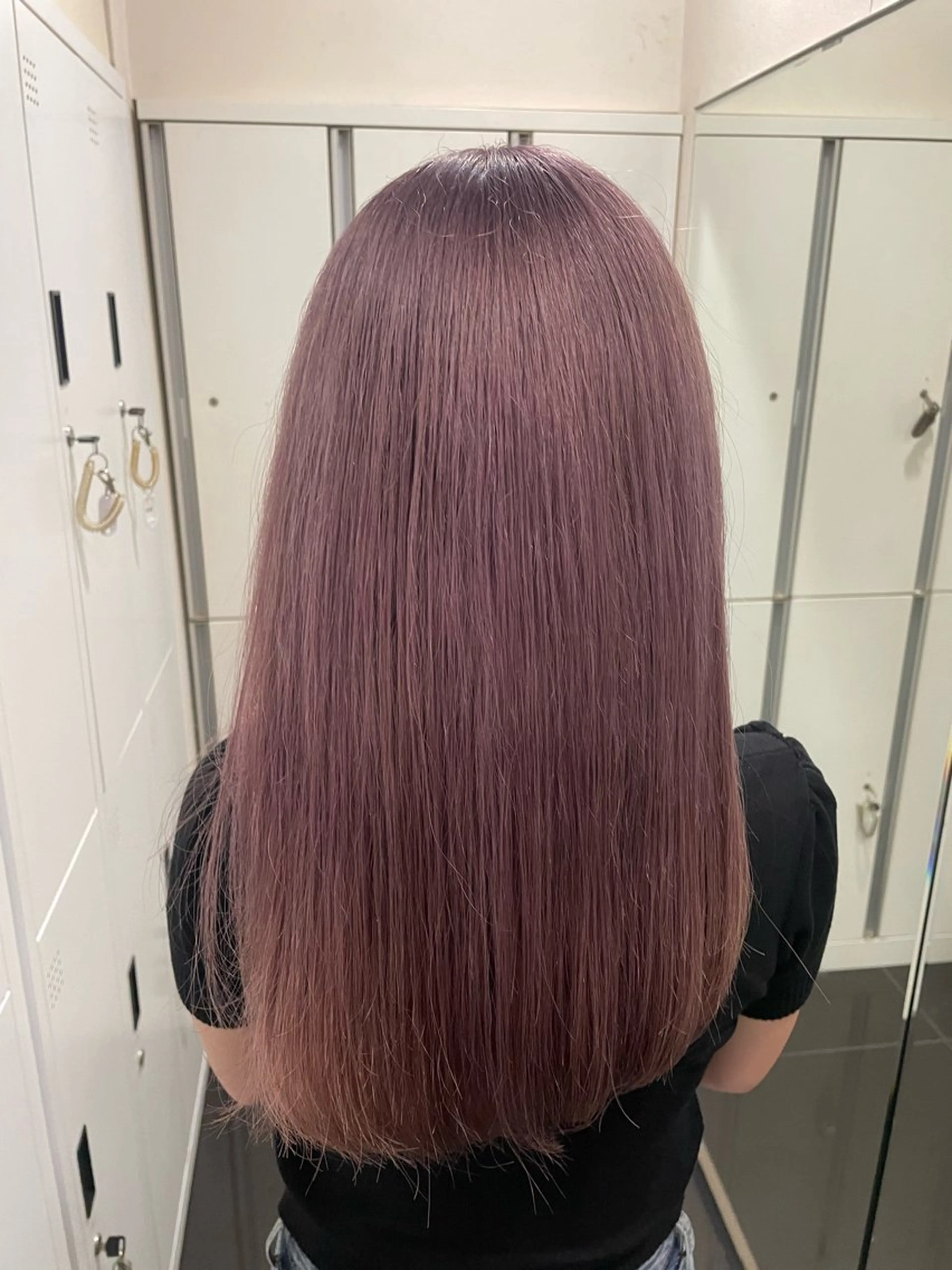 セミロング カラー ブリーチ ハイトーン/パーソナ ルカラー診断・ユキノのヘアスタイル