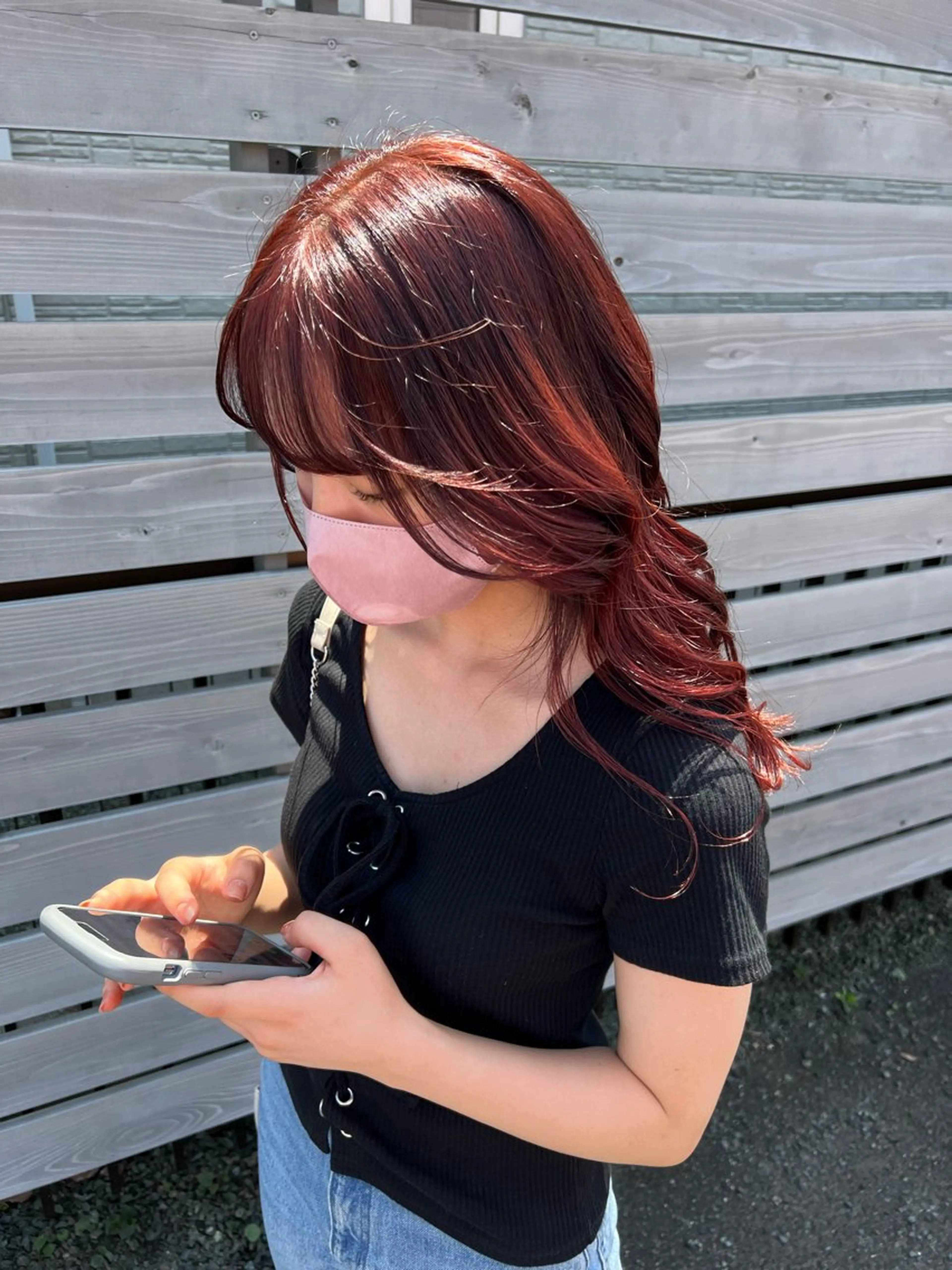 セミロング カラー アッシュ 黒髪 ブリーチ ブルーカラー ブルーブラック 🌿寄り添い型美容師 🌿yuiのヘアスタイル