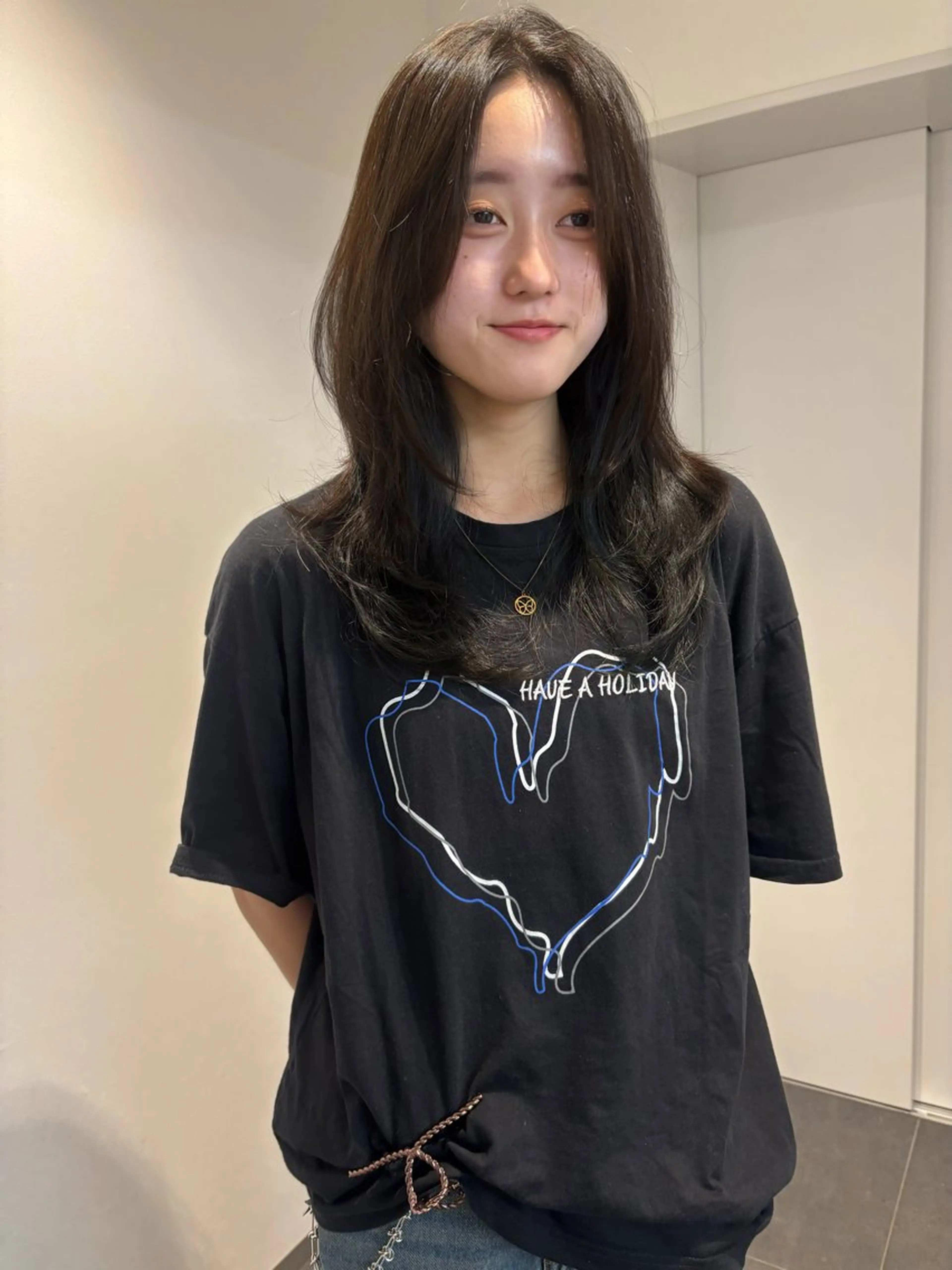 ロング ボブ レイヤーカット 縮毛矯正 ウルフカット カット 縮毛矯正 レイヤーパーマ/ ショートパーマ/横浜のヘアスタイル