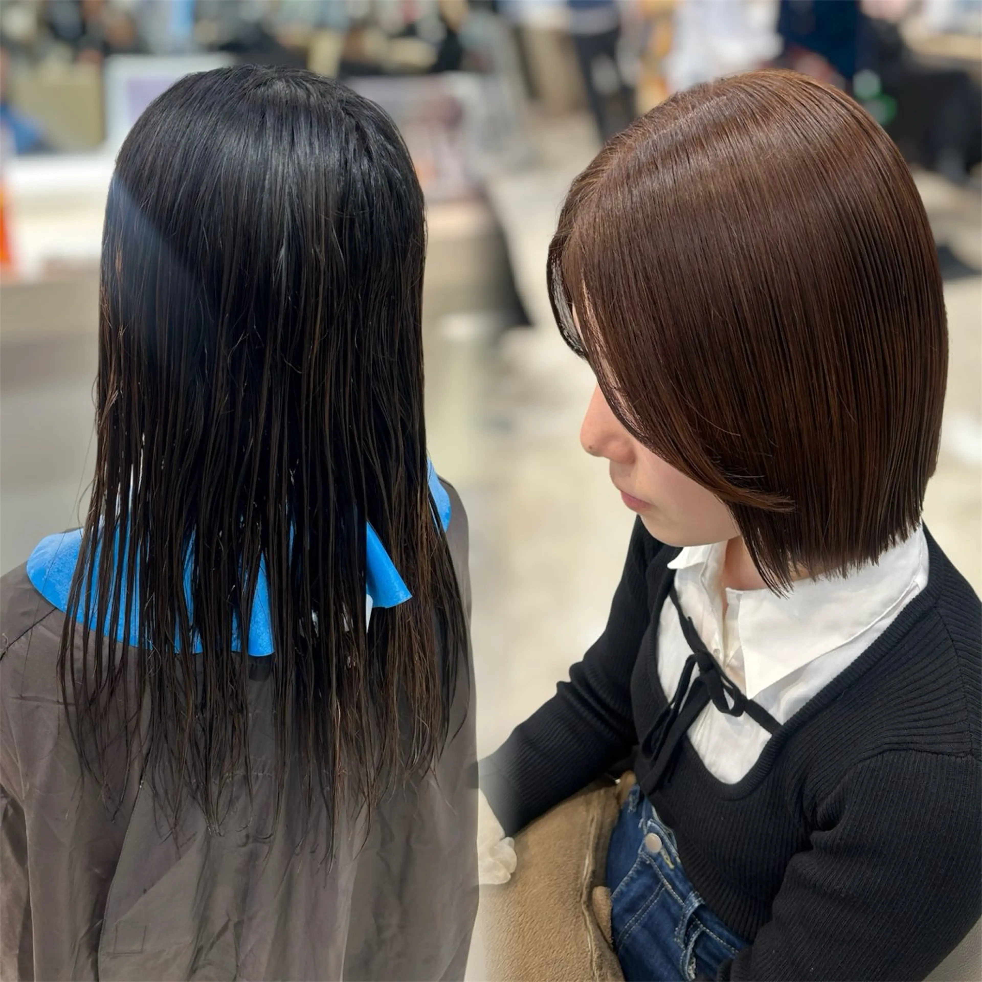 ロング カラー ヘアカラー トリートメント ヘッドスパ ヘアセット ベージュ/つや髪/ レイヤー／ゆいなのヘアスタイル