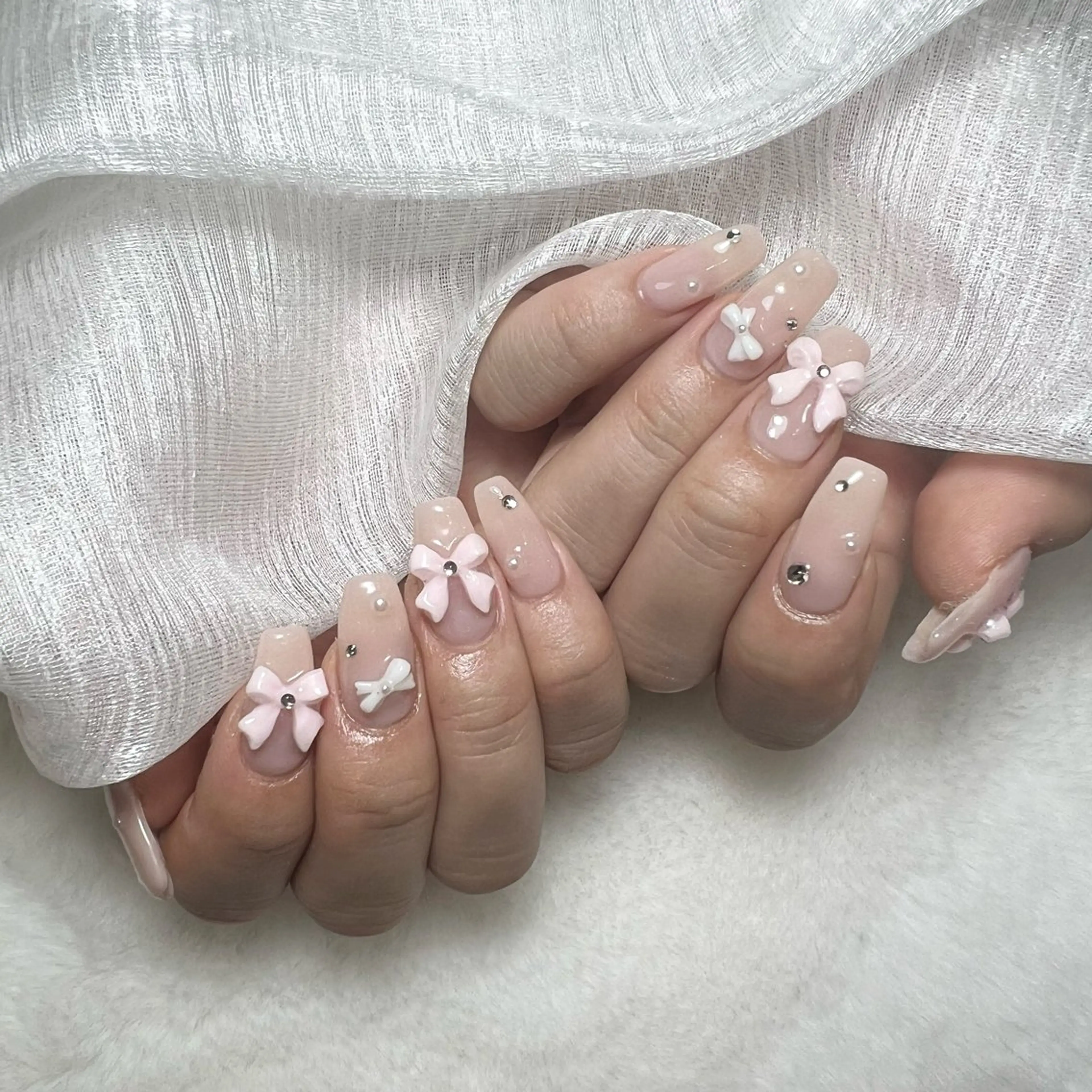 【HANDオフ無し】90分パーツ付け放題（ワンカラーorラメグラデーション）の写真