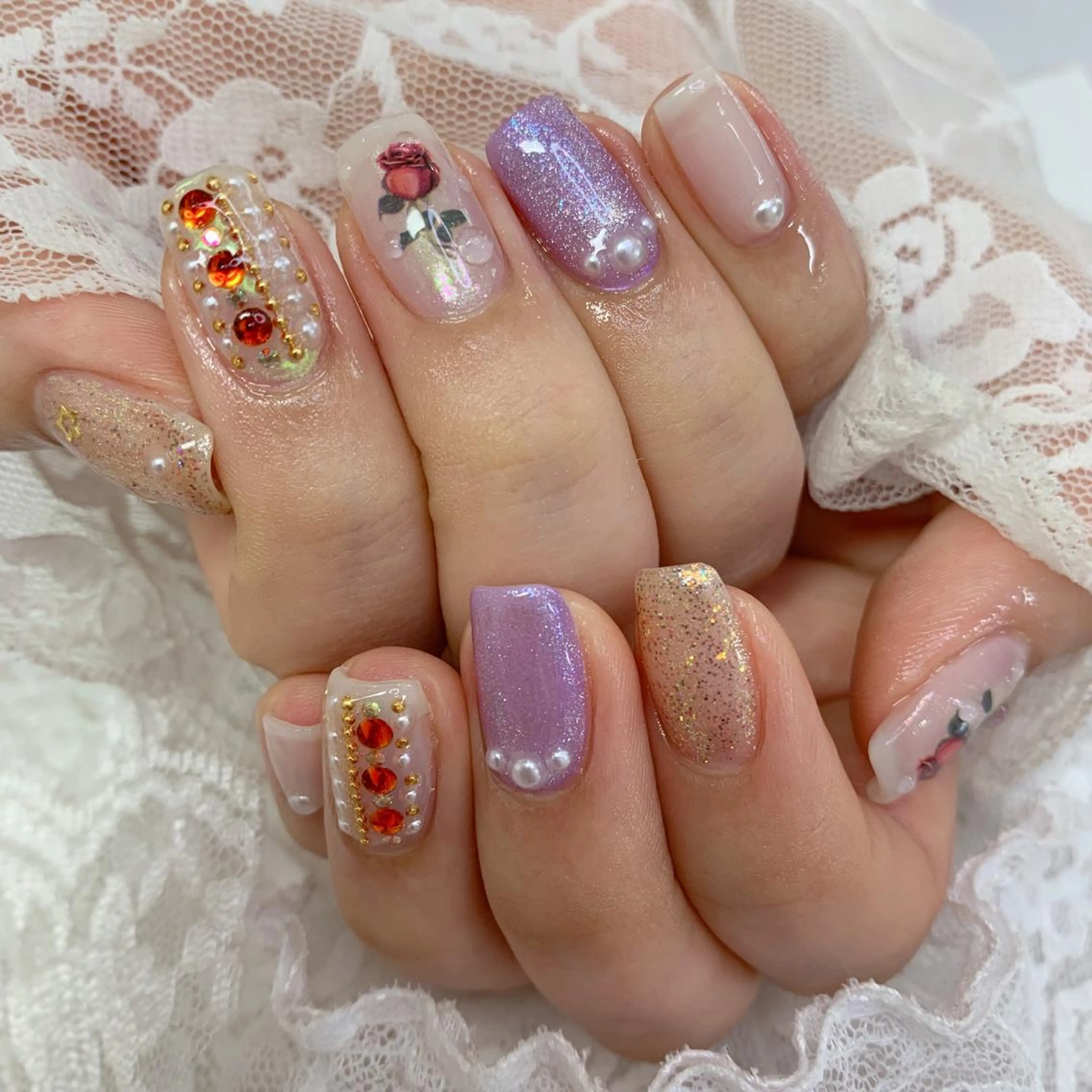 ネイル ハンドネイル La neige* yuki 🥯🍑のネイルデザイン