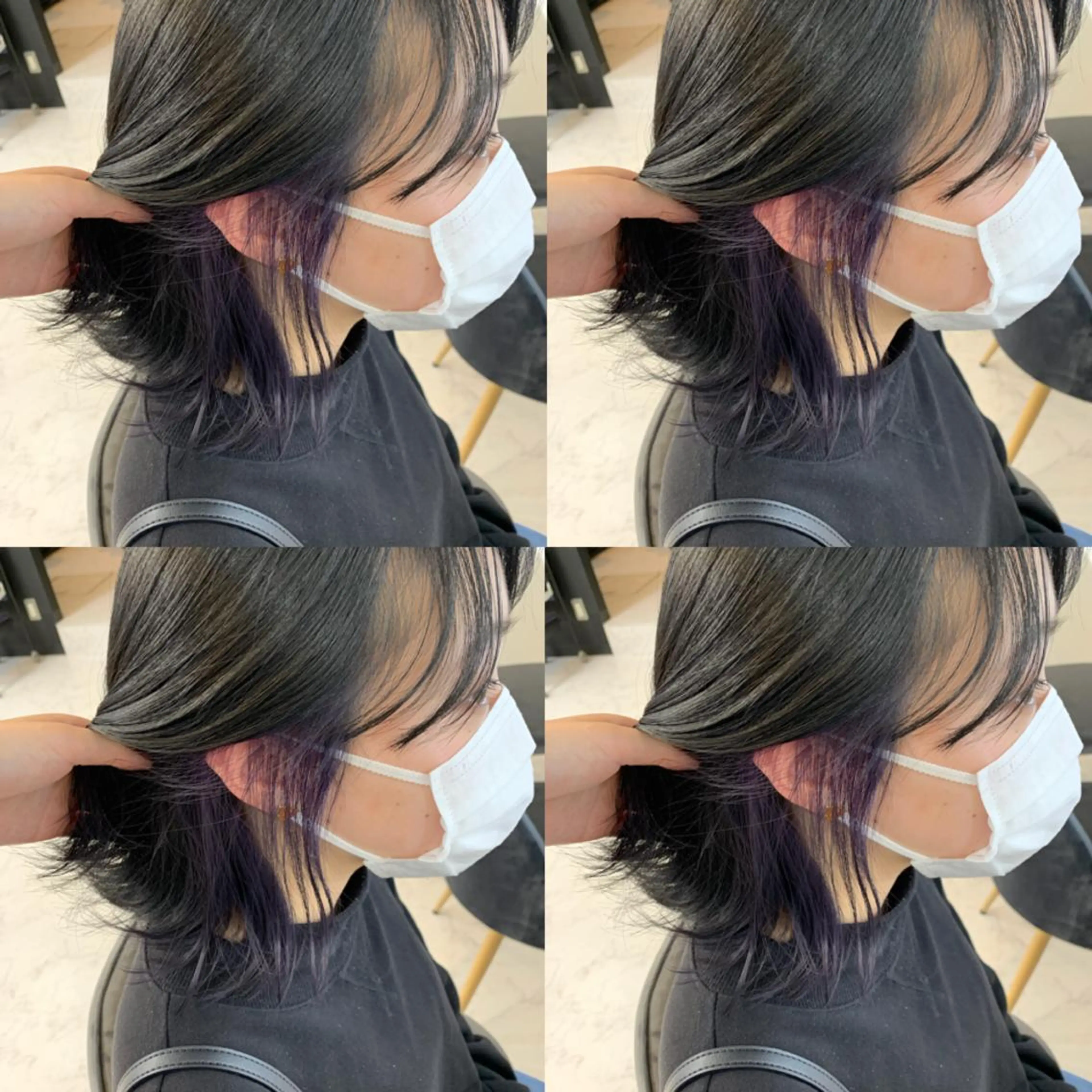 ミディアム カラー ヘアアレンジ ヘアカラー トリートメント 🦋韓国ヘア 坂本 菜摘🦋のヘアスタイル