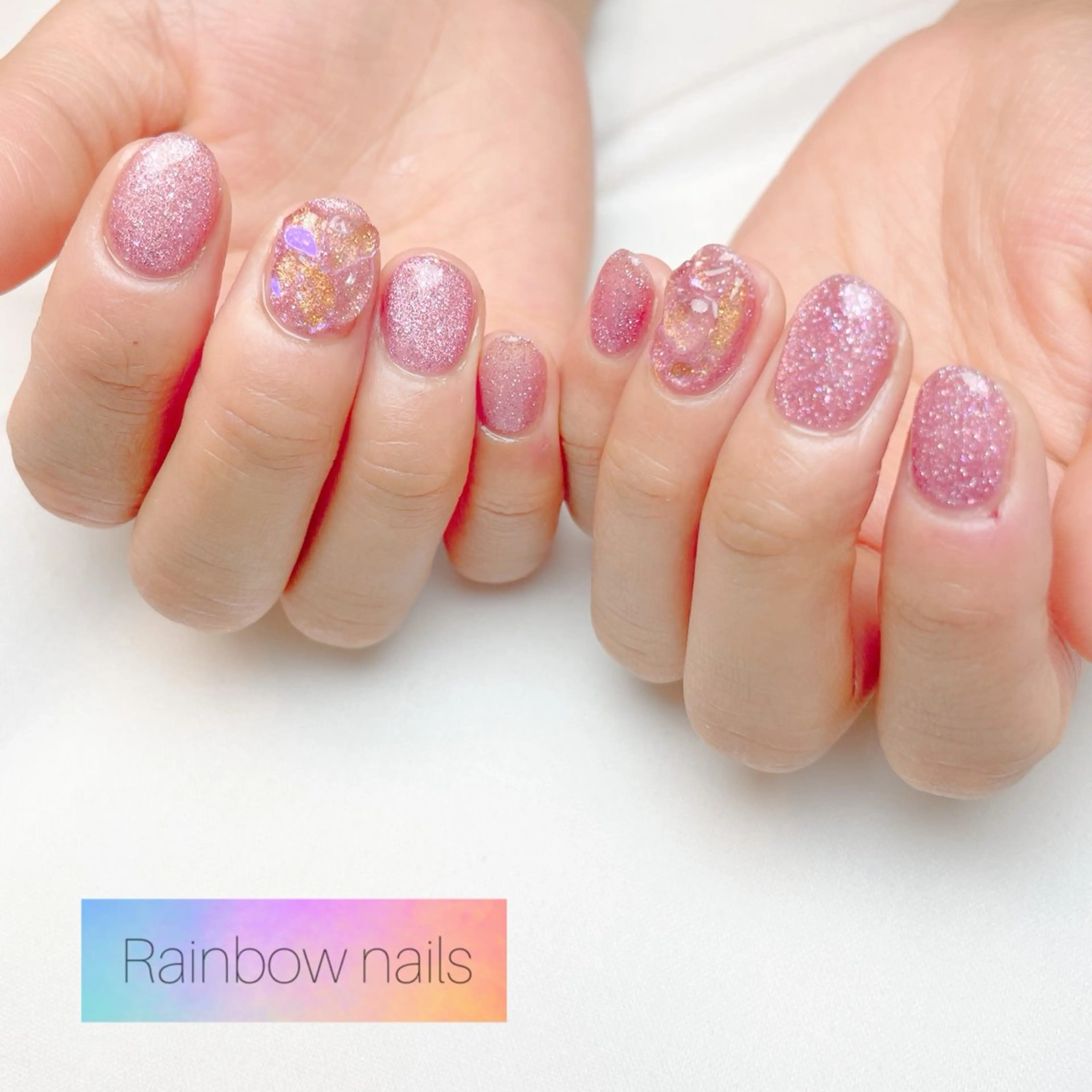 ネイル Rainbow nailsくろちゃんのネイルデザイン