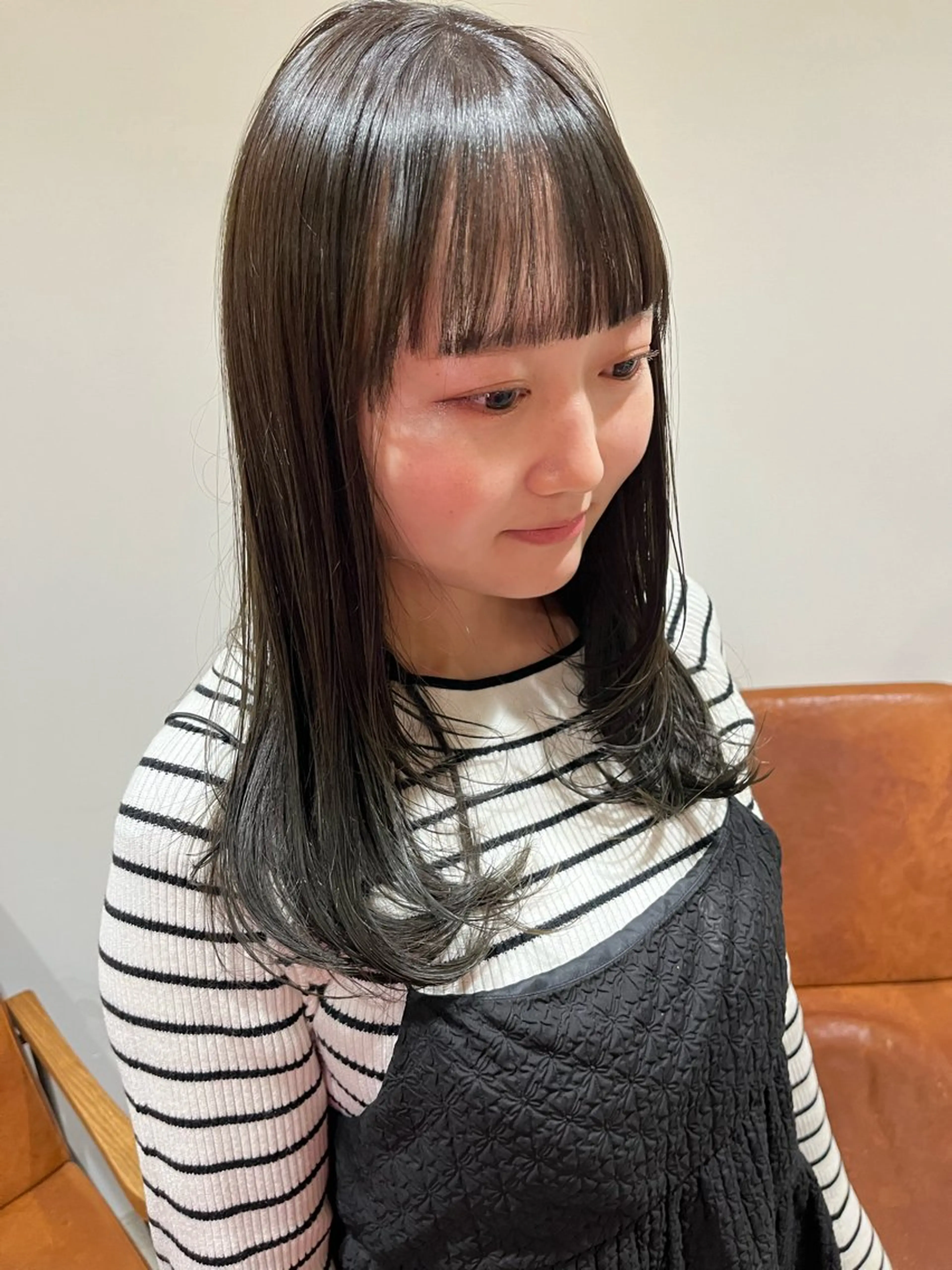 ミディアム 顔周りカット レイヤーカット 梅田美容室/カット /Maoのヘアスタイル