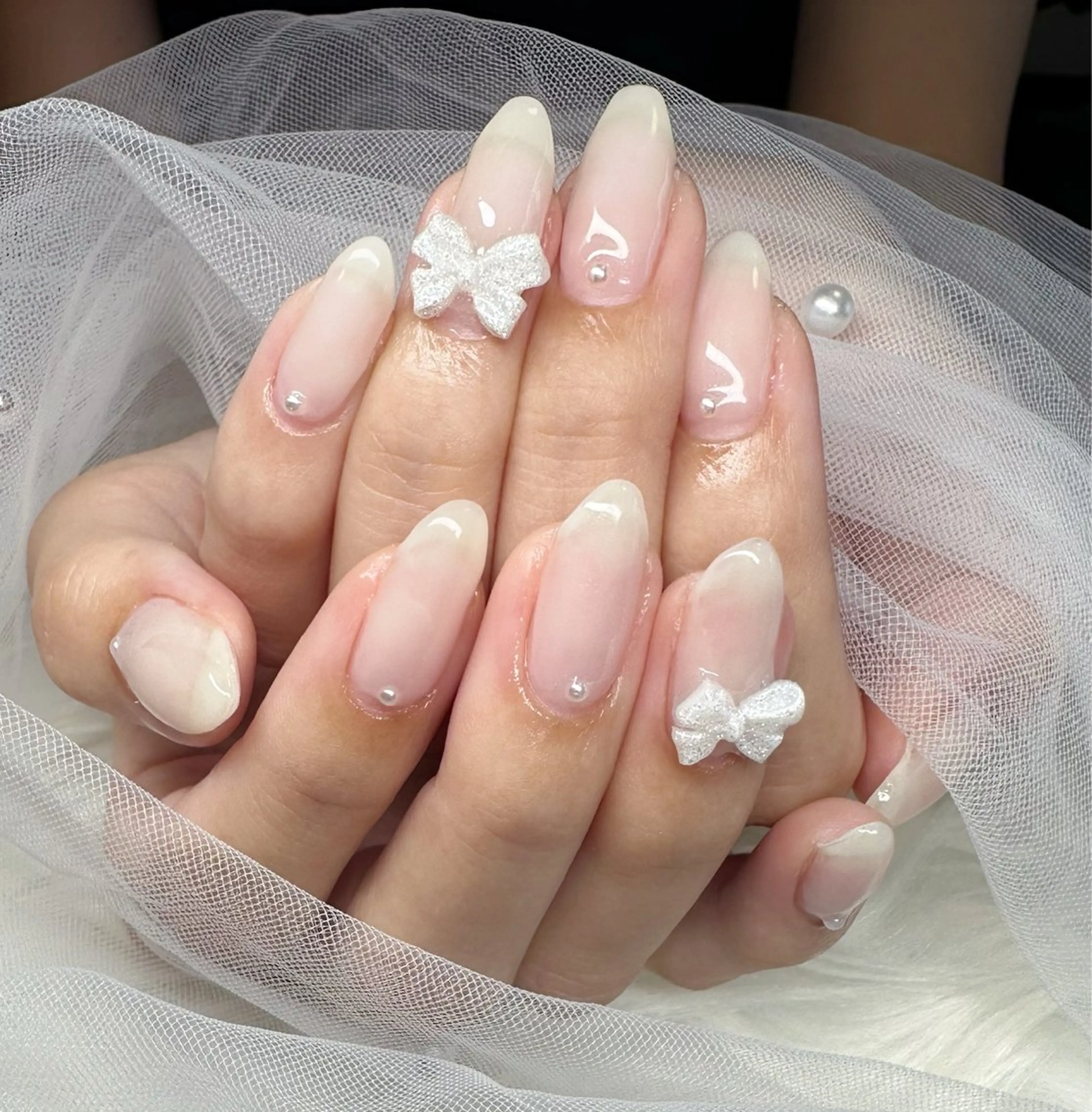 ネイル リボン Rave所属・touma Rinaのネイルデザイン