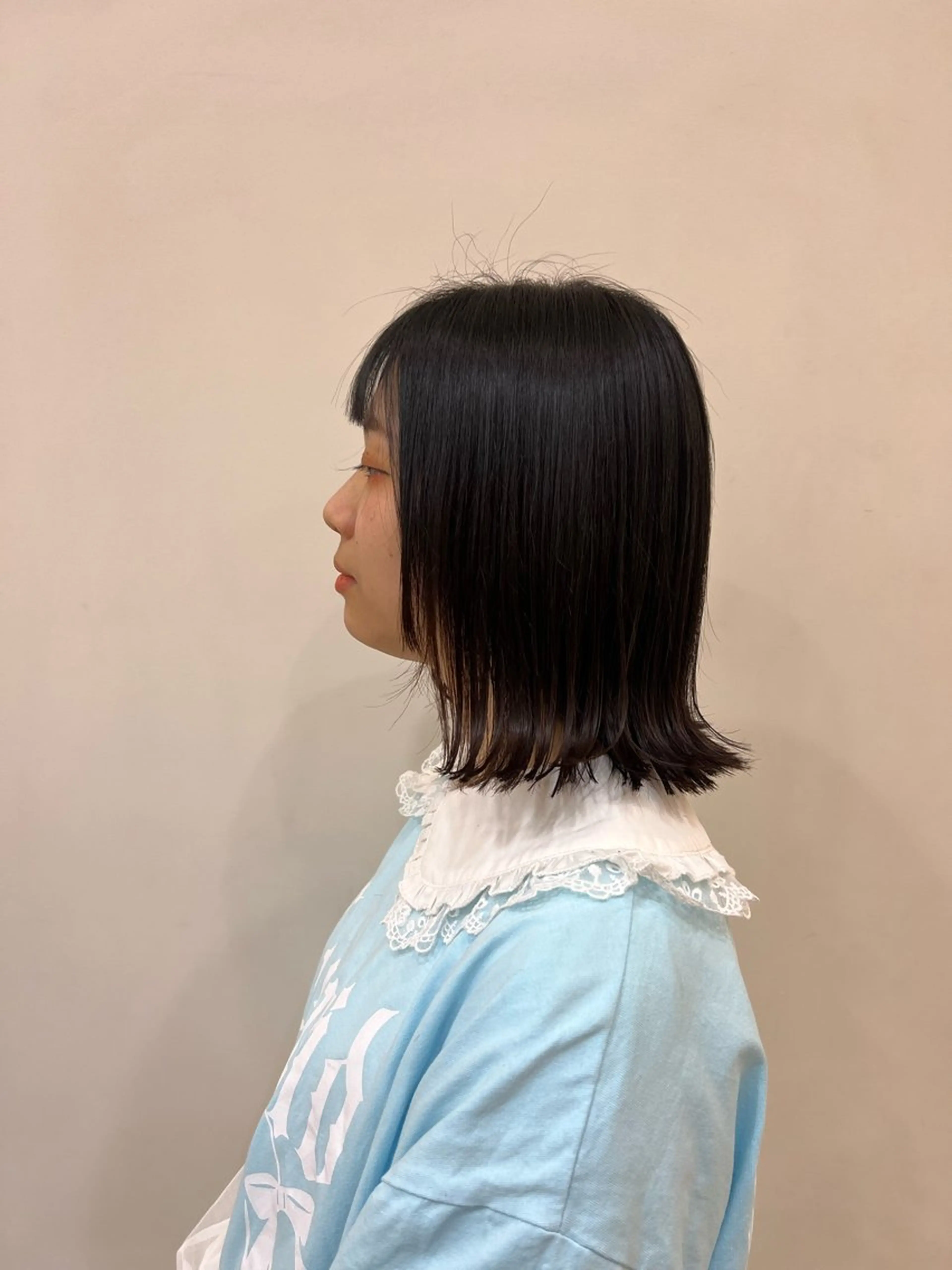 ミディアム 外ハネヘア bon hair  &make DEW山田店所属・いまい しずかのヘアスタイル