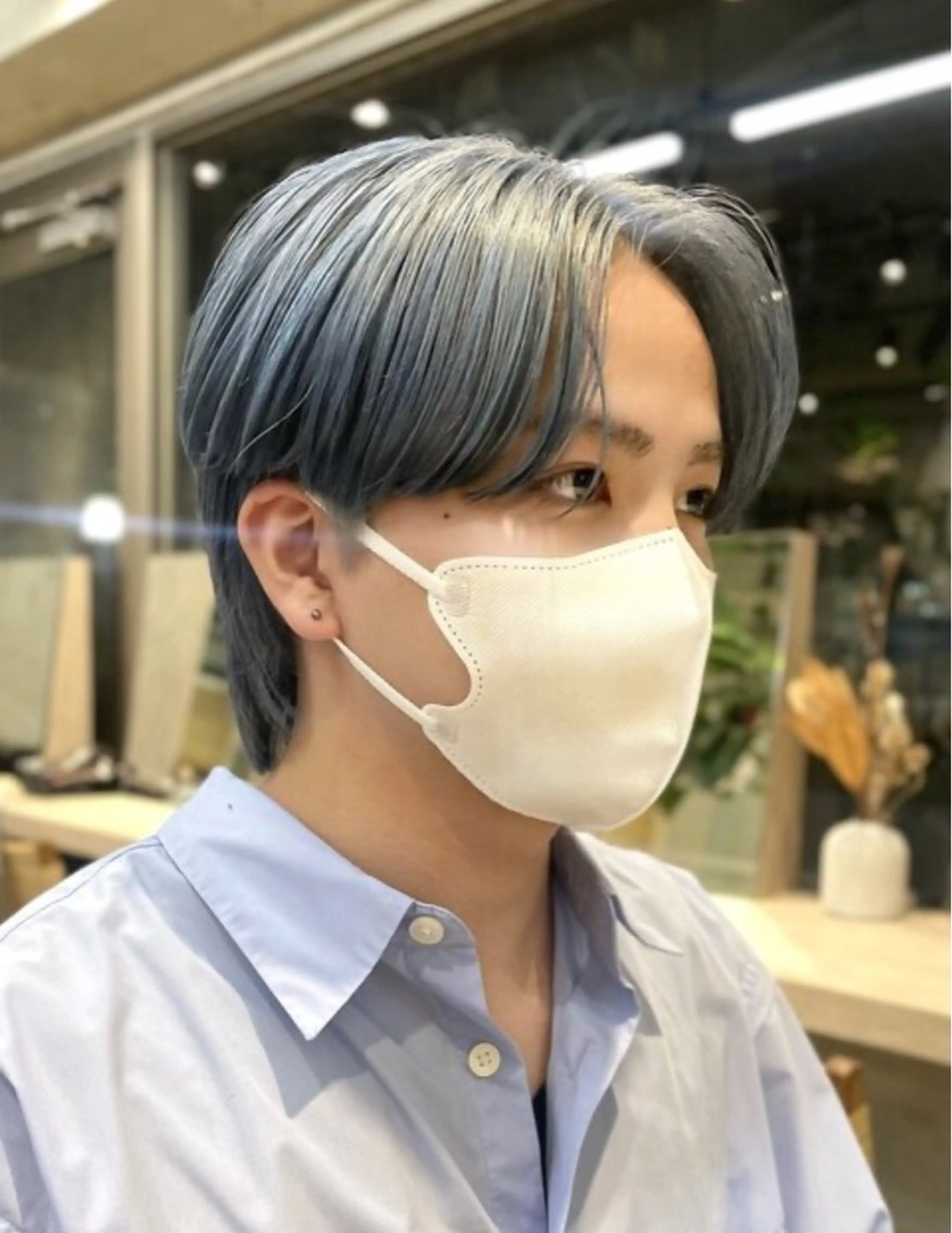 カラー メンズ ベージュカラー ダブルカラー ミルクティーベージュ カット 縮毛矯正 🎀メンズパーマ☆ 艶カラー☆Syuriのヘアスタイル