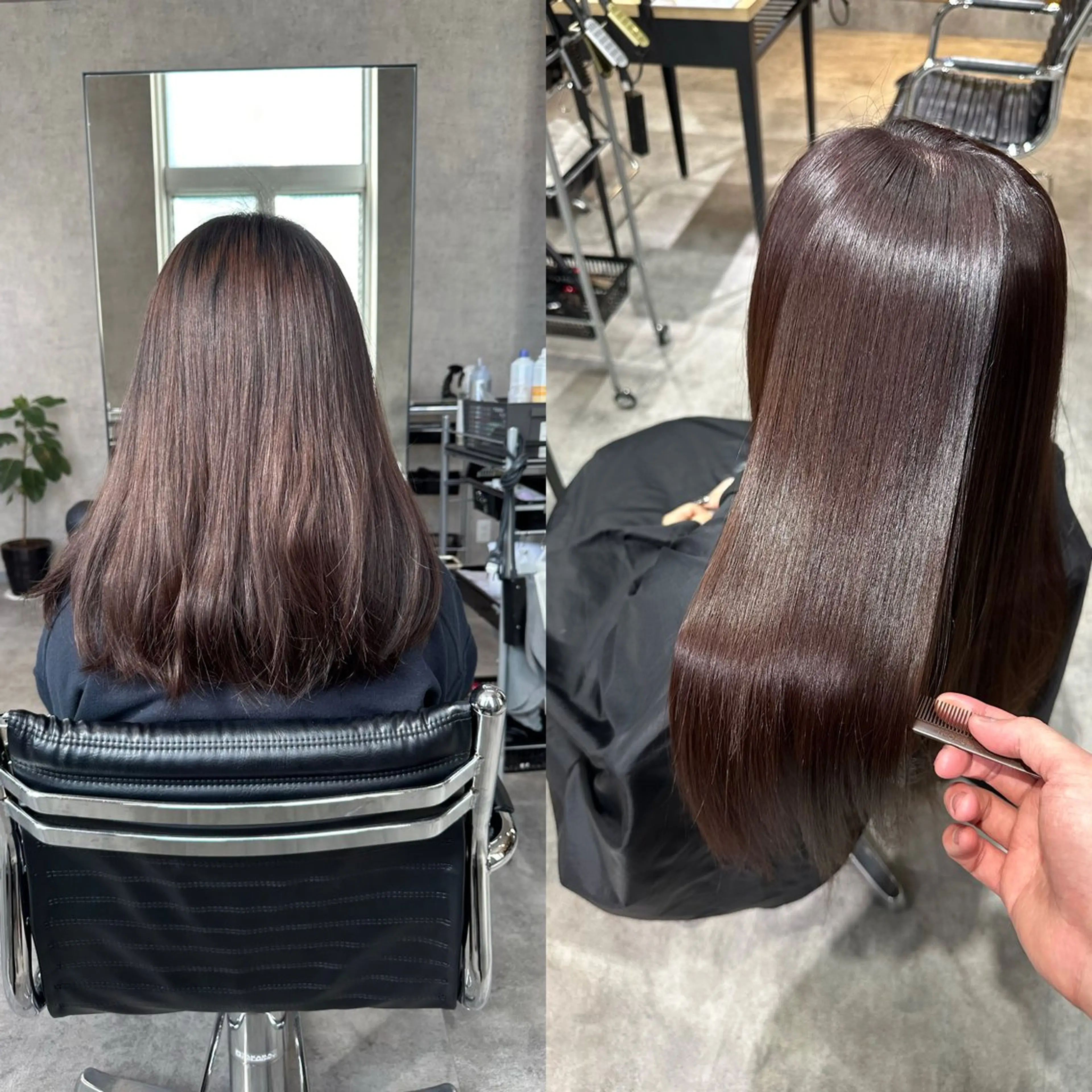 セミロング カラー カット ヘアカラー 縮毛矯正 トリートメント 【縮毛矯正髪質改善】 中山健太のヘアスタイル