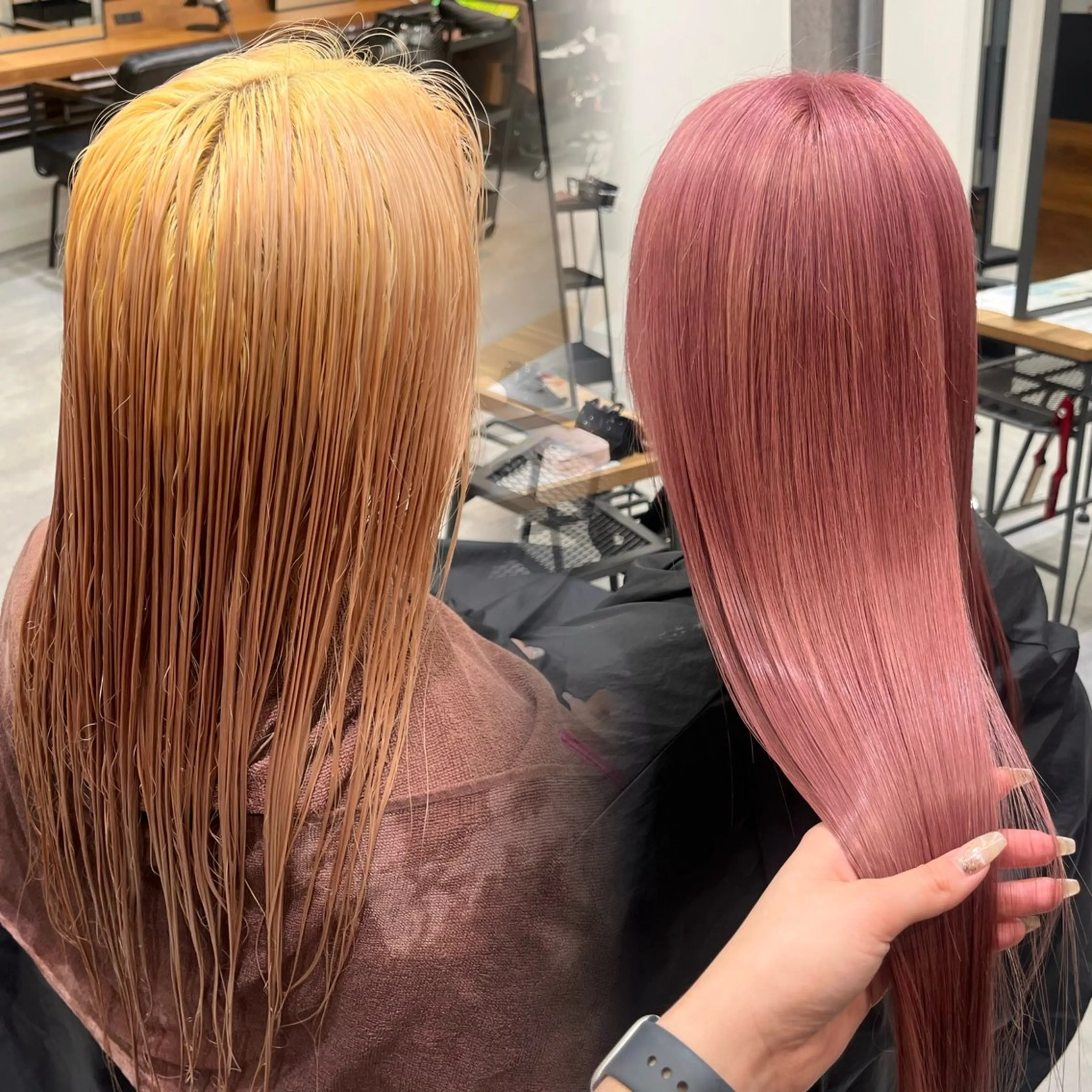 ロング カラー ヘアカラー RIO🩶NEXT/ エクステ/ハイトーンのヘアスタイル