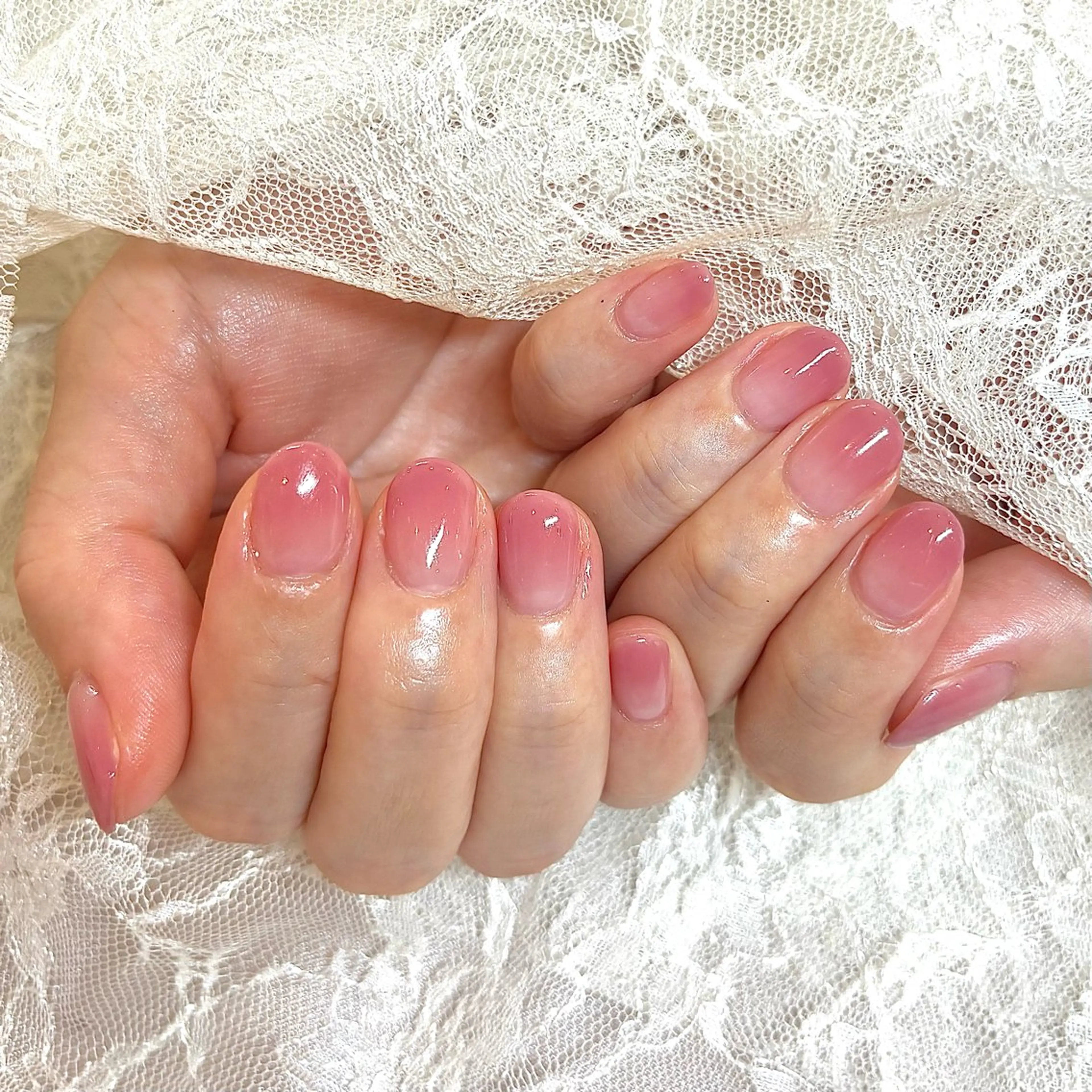 ネイル グラデーション オフィスネイル シンプルネイル 小林 玲奈のネイルデザイン