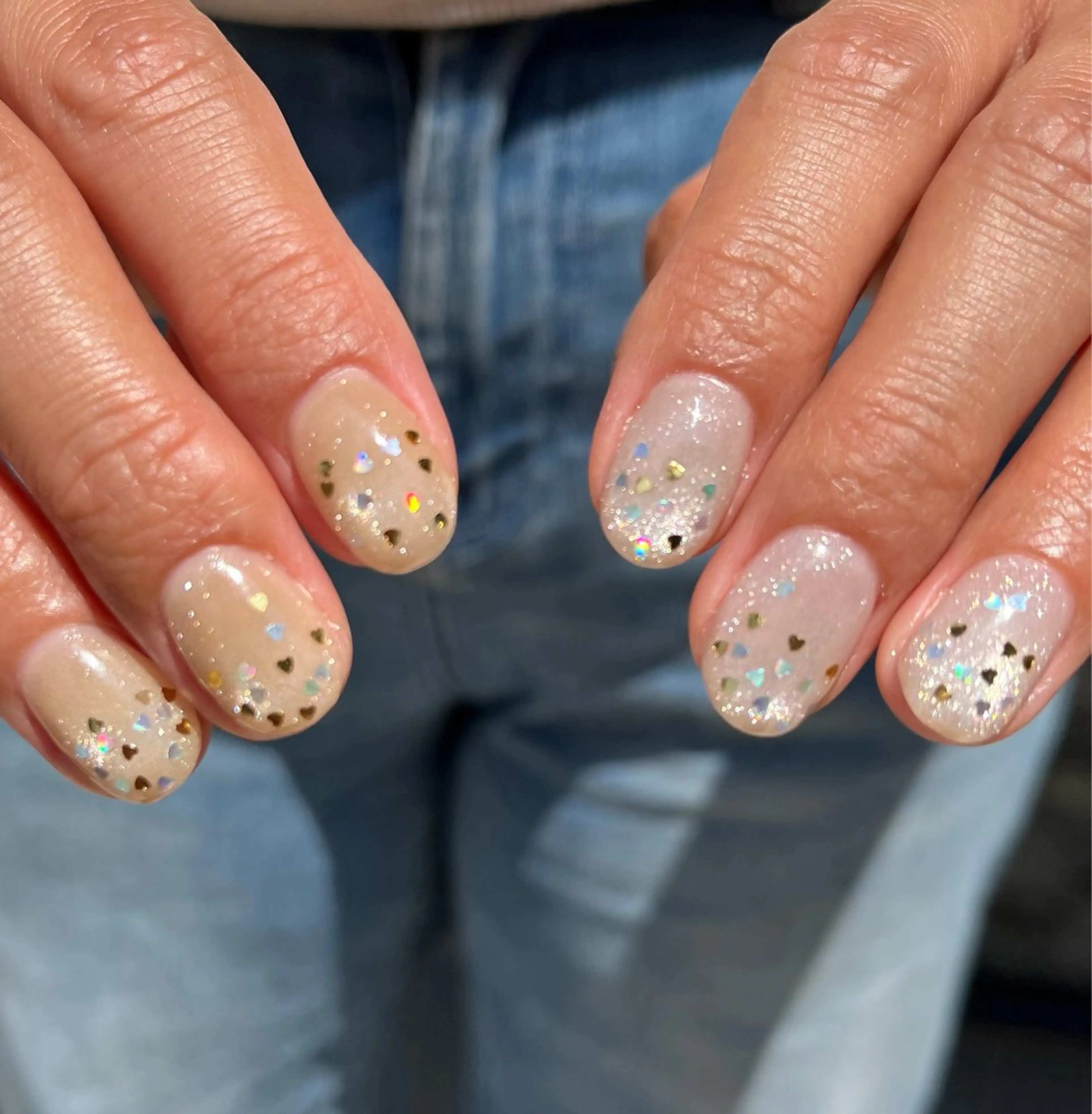 ネイル ハート ホログラムネイル マグネットネイル ハンドネイル HazeGrass NAILのネイルデザイン