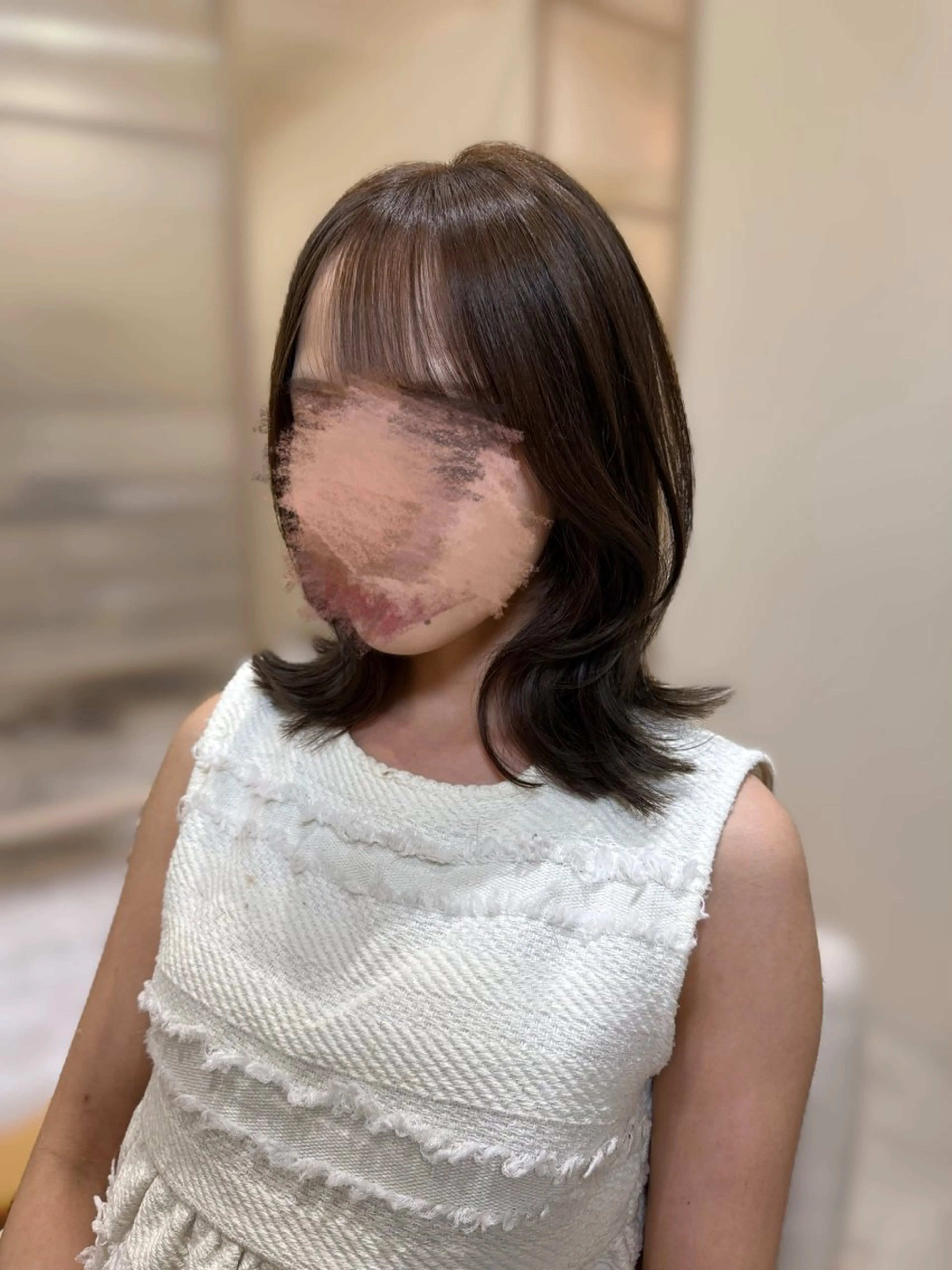 ミディアム くびれヘア 顔周りカット レイヤーカット Zina 熊本店 ワンホン/Juranのヘアスタイル