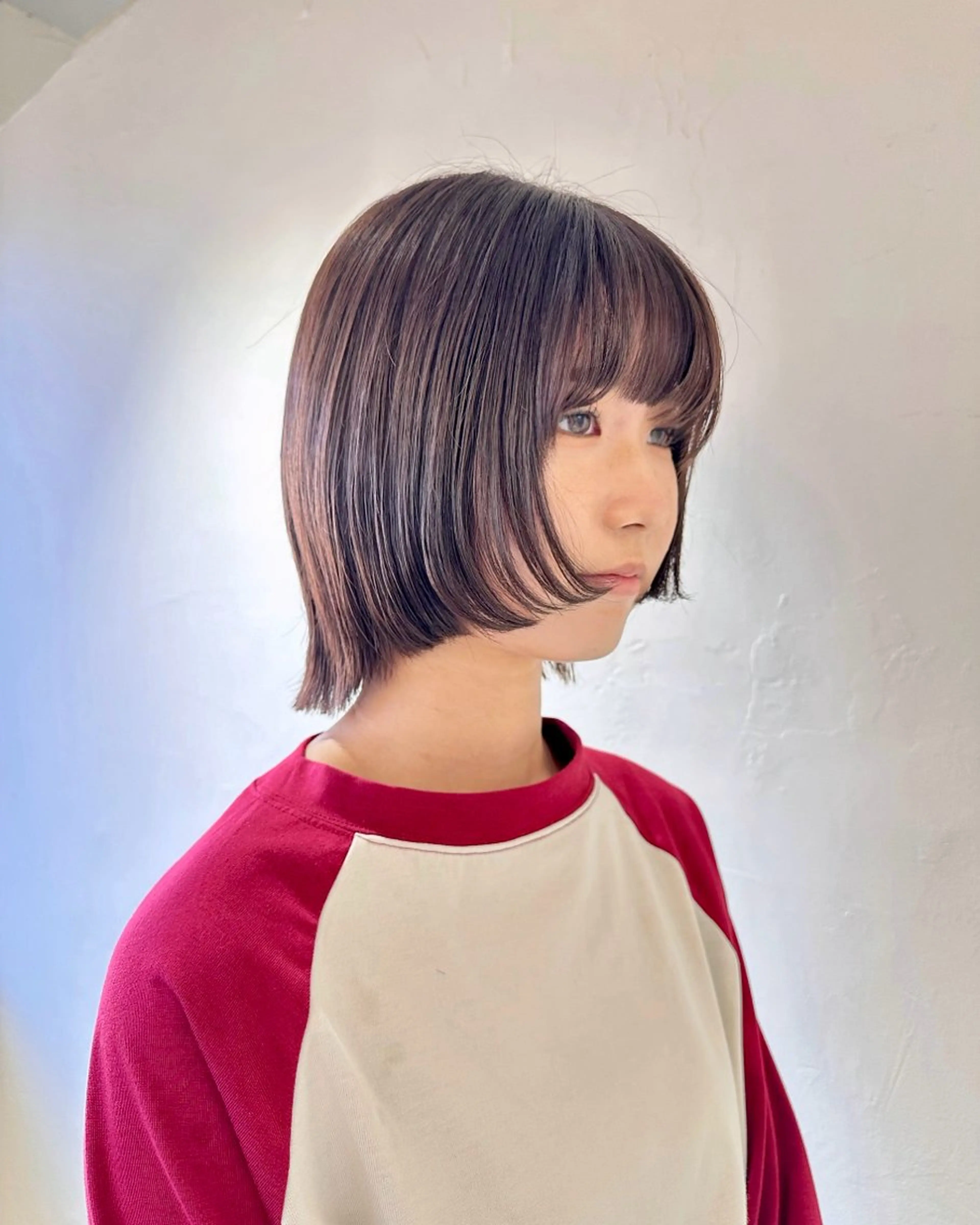 ショート センターパート /ニュアンスパーマのヘアスタイル