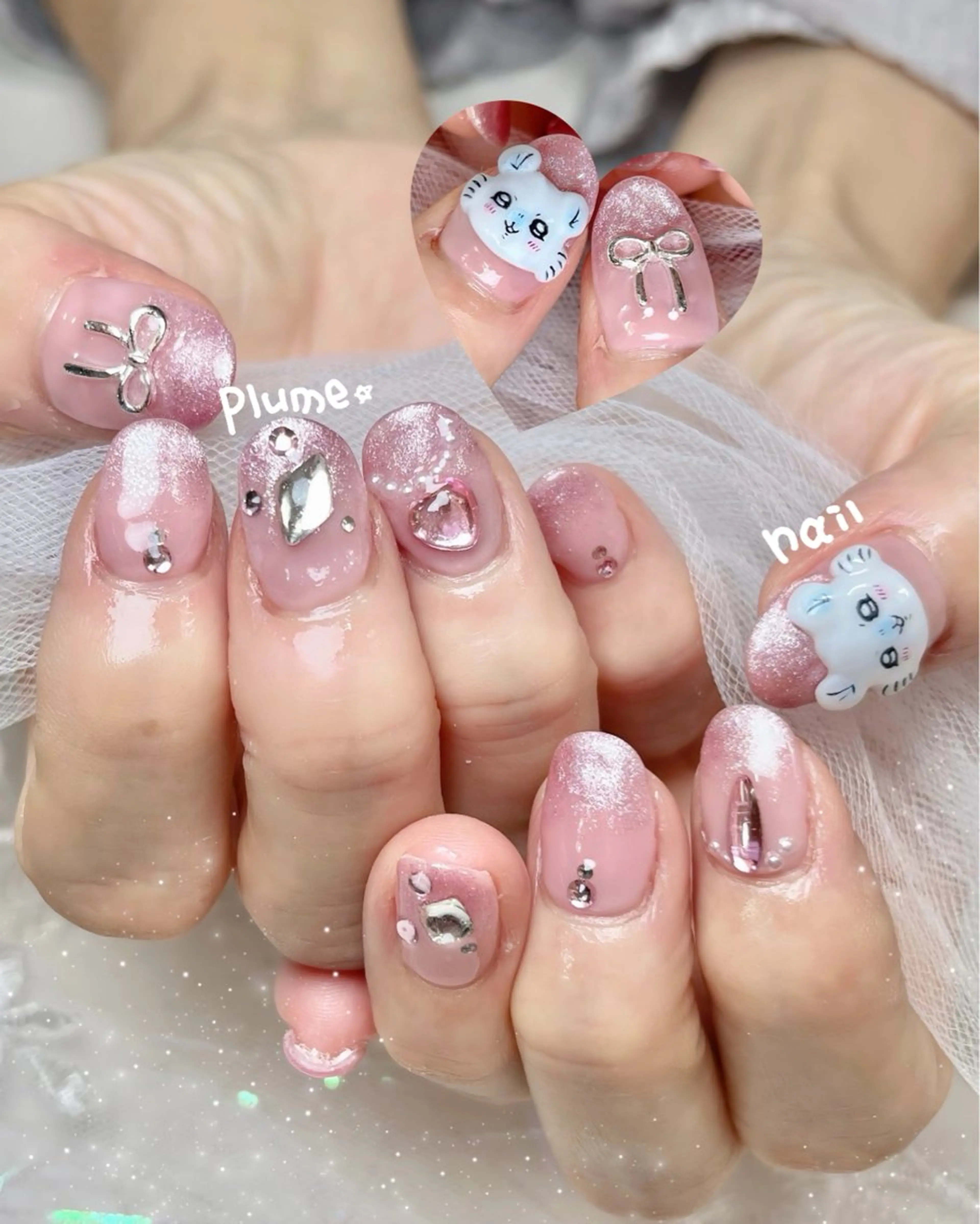 ネイル 韓国ネイル ピンク ワンホンネイル plume nail ☆韓国ネイルのネイルデザイン