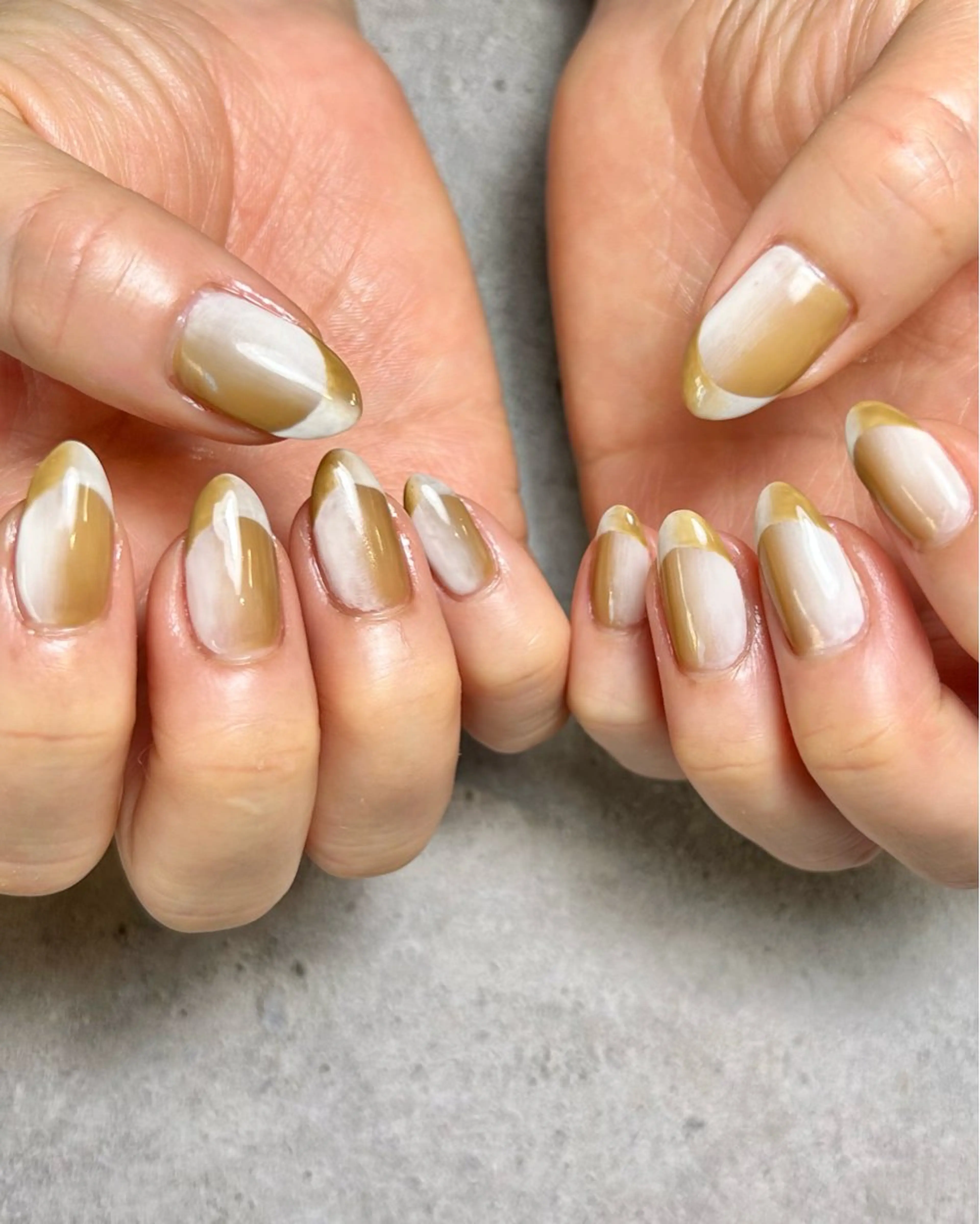 ネイル フレンチネイル オンブレフレンチ ハンドネイル Reflection marikoのネイルデザイン