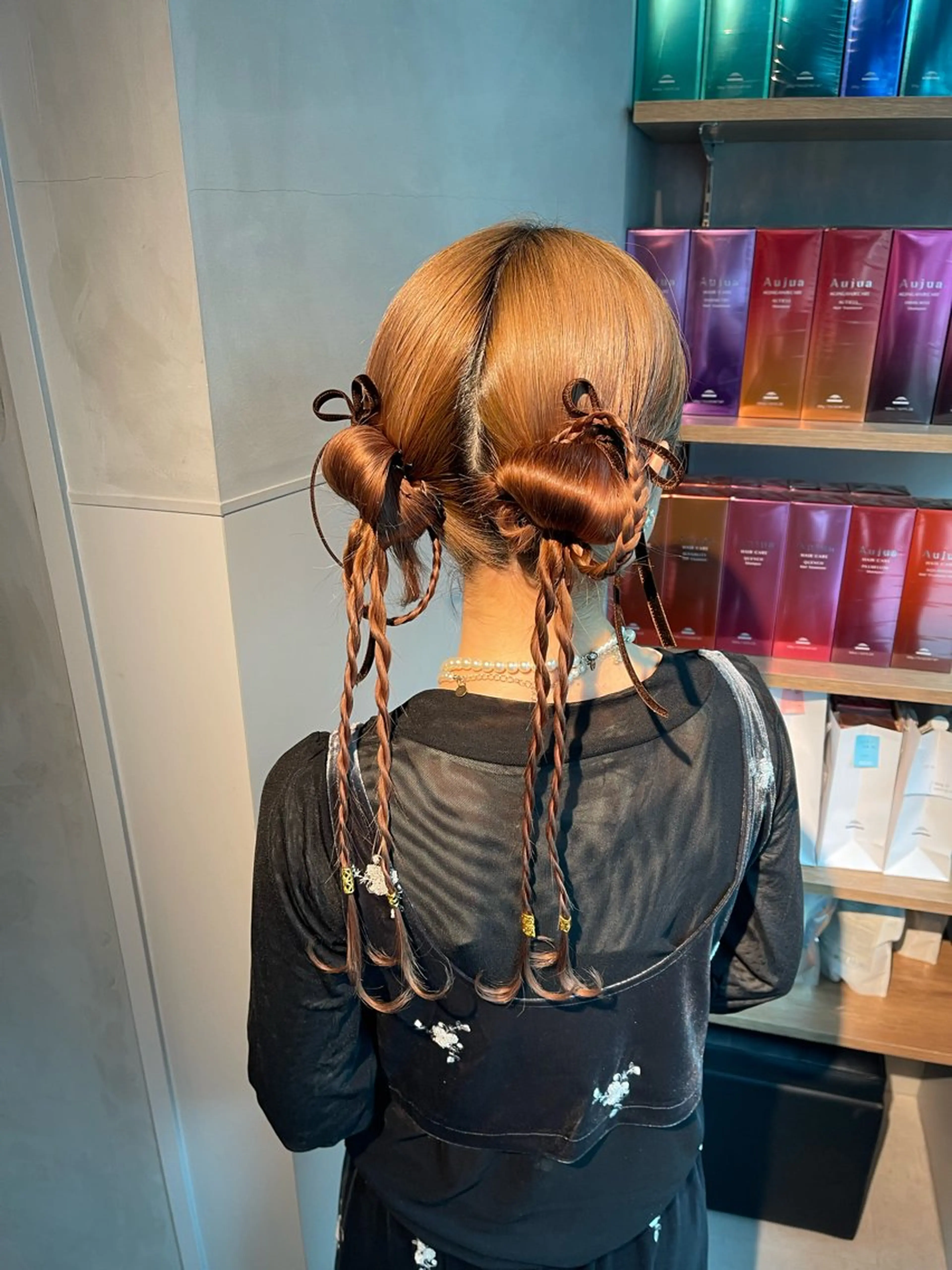 ヘアアレンジ ポニーテール 結婚式・ブライダル 卒業式のヘアスタイル ヘアセット charm《銀座》 ヘアセット/縮毛矯正のヘアスタイル