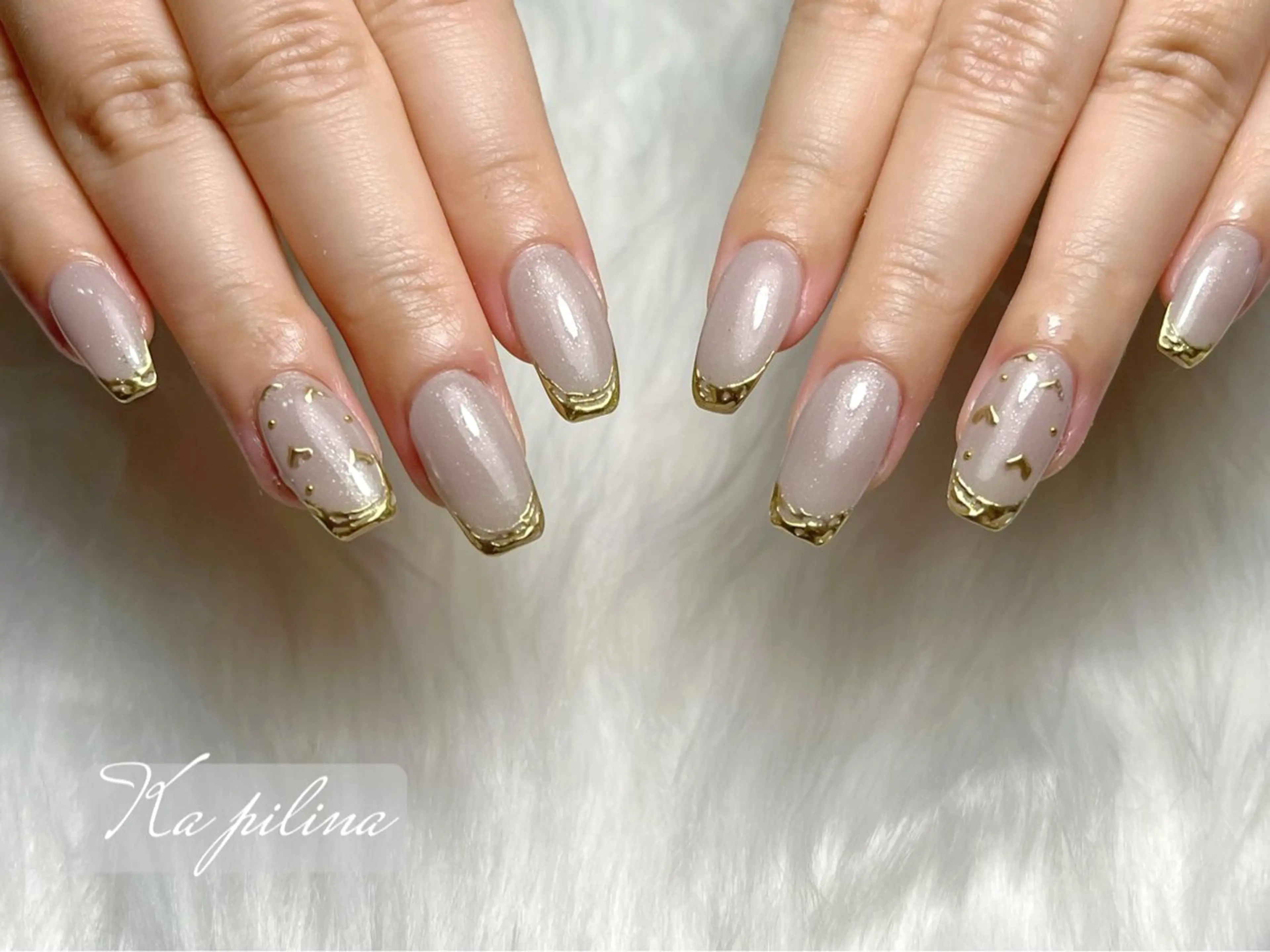 ネイル ハート ミラーネイル ニュアンスネイル Ka pilina所属・♡プライベートサロン Ka pilina♡のネイルデザイン