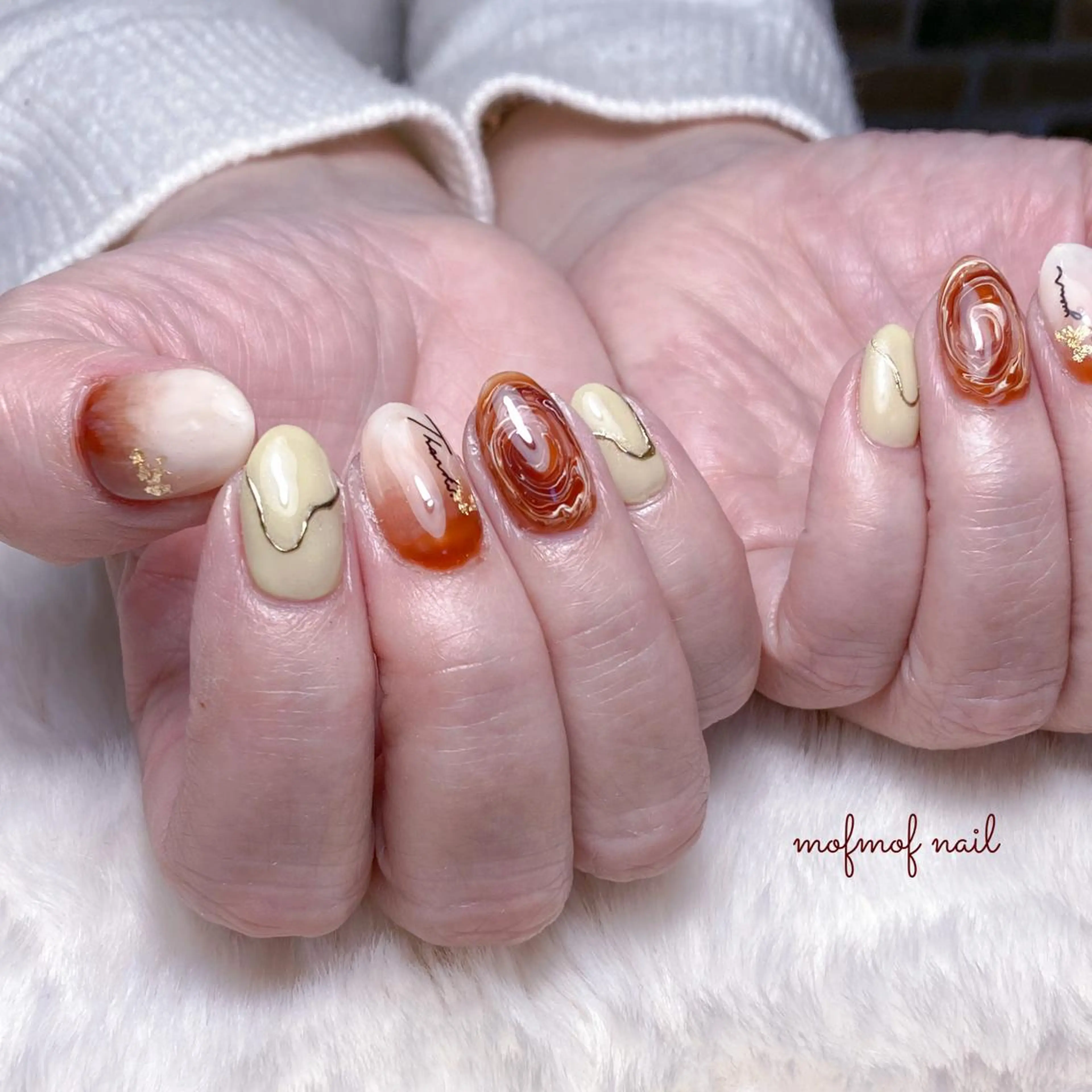 ネイル ミラーネイル バレンタイン ハンドネイル mofmofnail 🌿shimizuのネイルデザイン