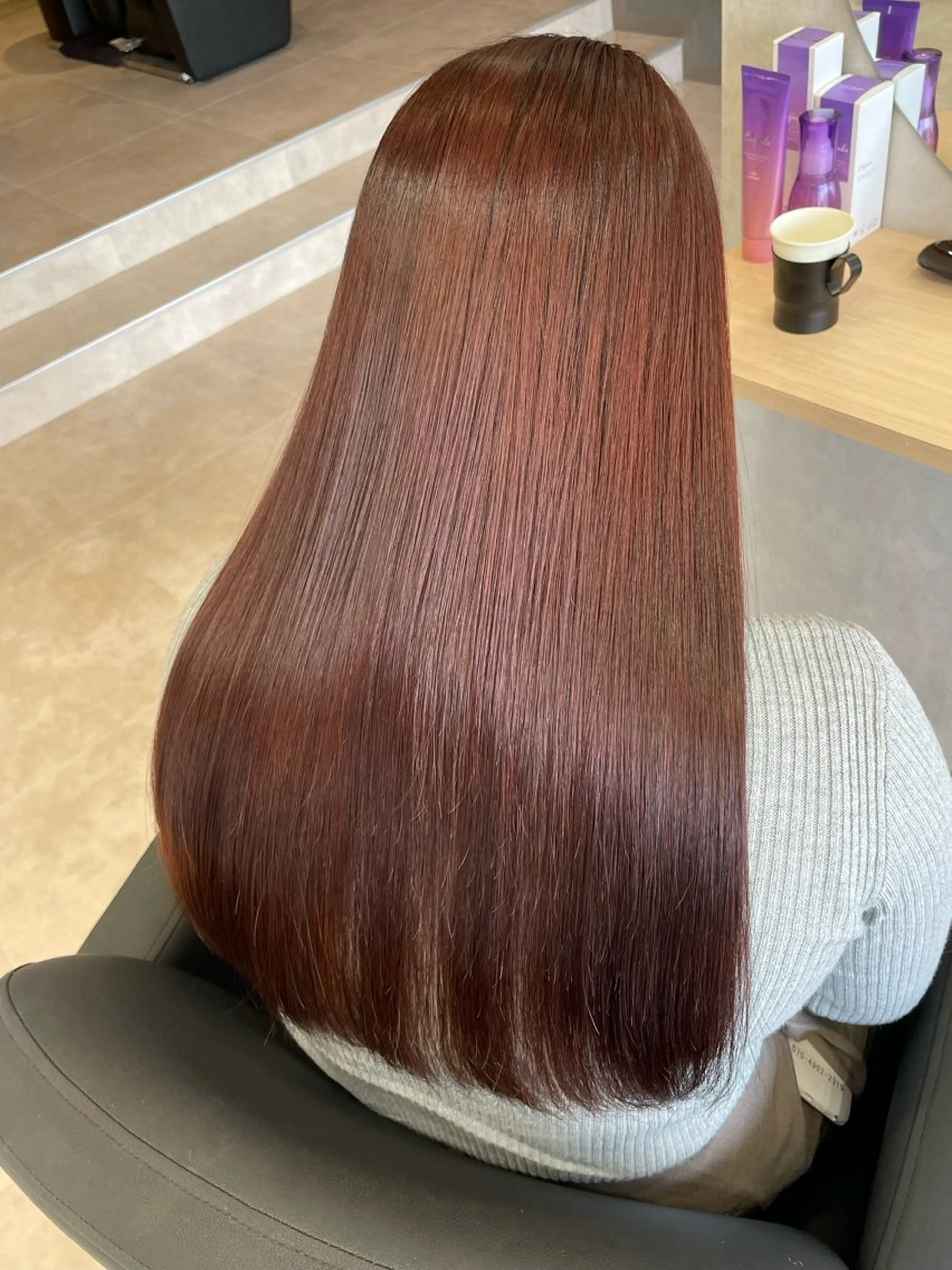 カラー ブラウンカラー ピンクカラー cyaco g所属・大原 望愛のヘアスタイル