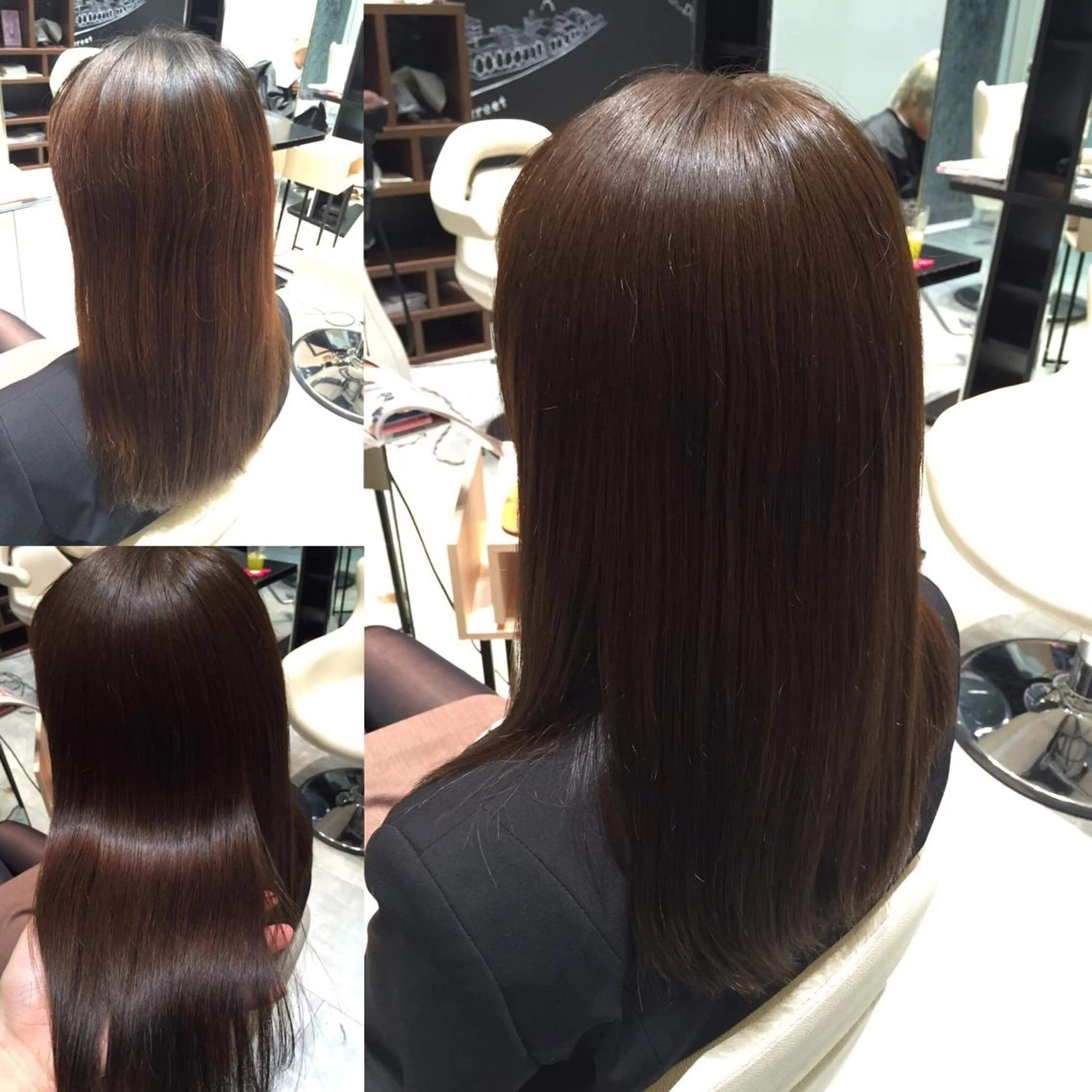 ミディアム セミロング ロング カラー イルミナカラー Re:ta KANZOのヘアスタイル