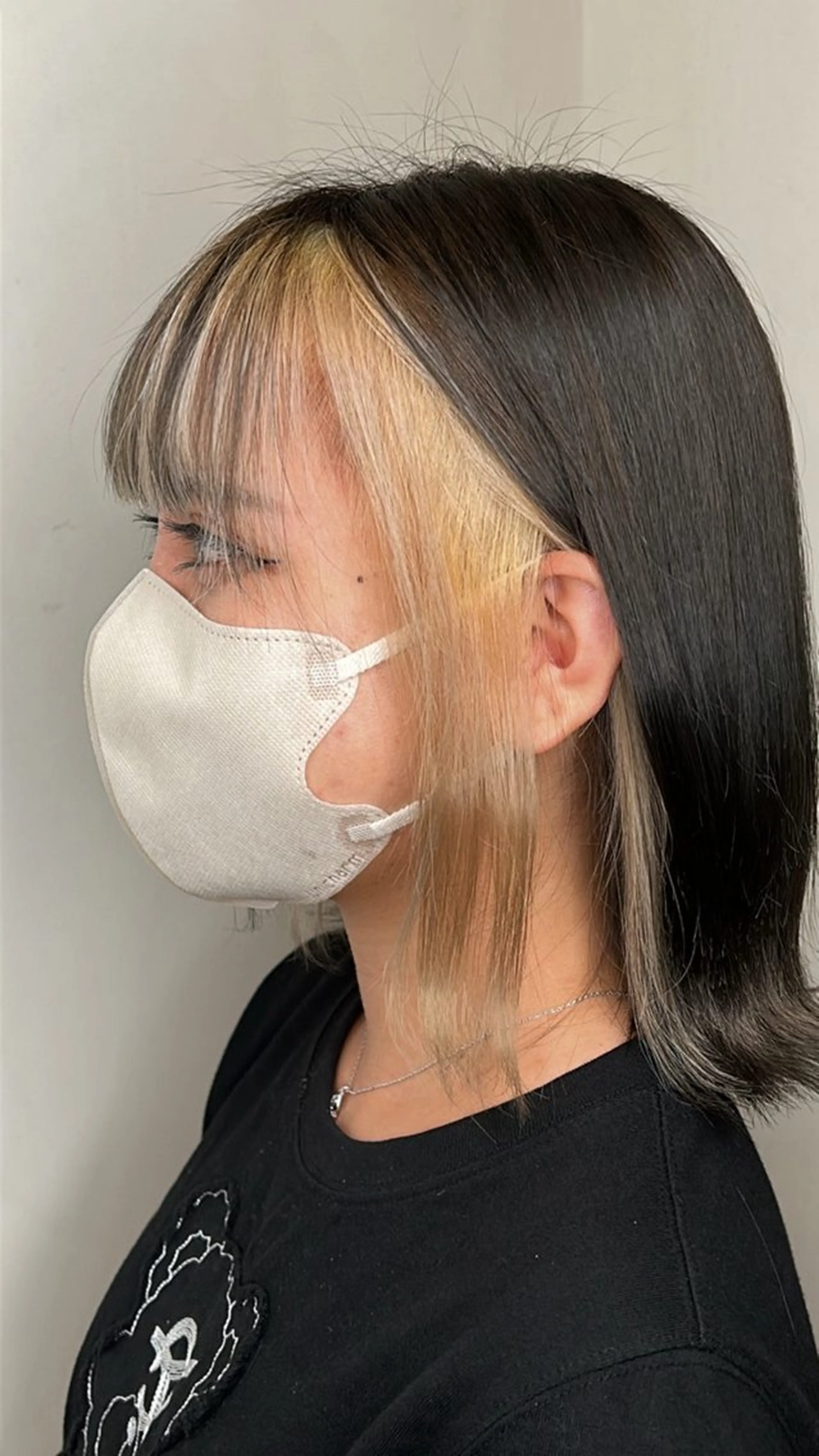 ミディアム カラー ブリーチ ケアブリーチ ハイトーンカラー ショートカット/ボブ ✂︎くめゆうだいのヘアスタイル