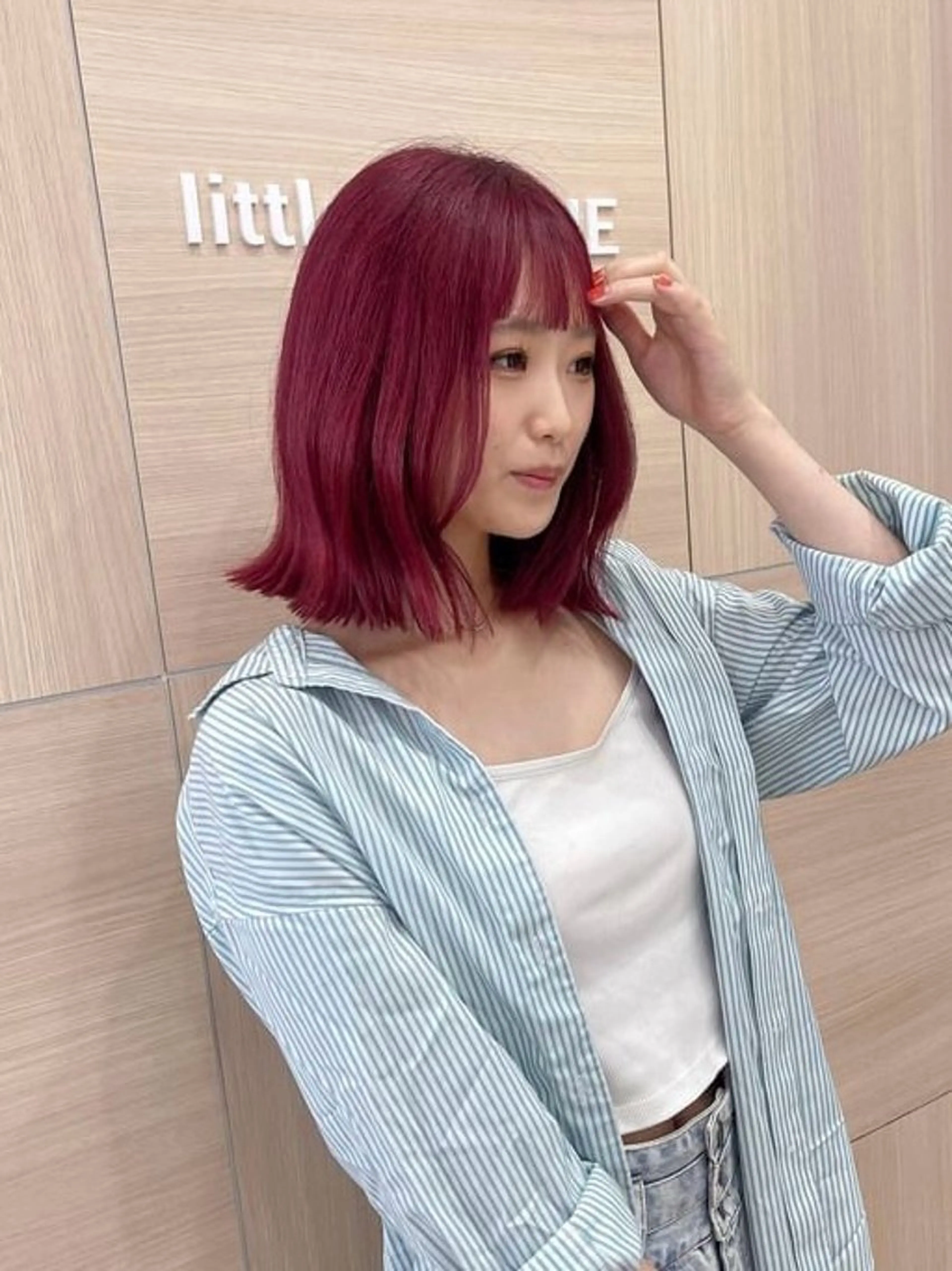 ミディアム 栄/久屋大通/美髪 /透明感カラー/加藤のヘアスタイル