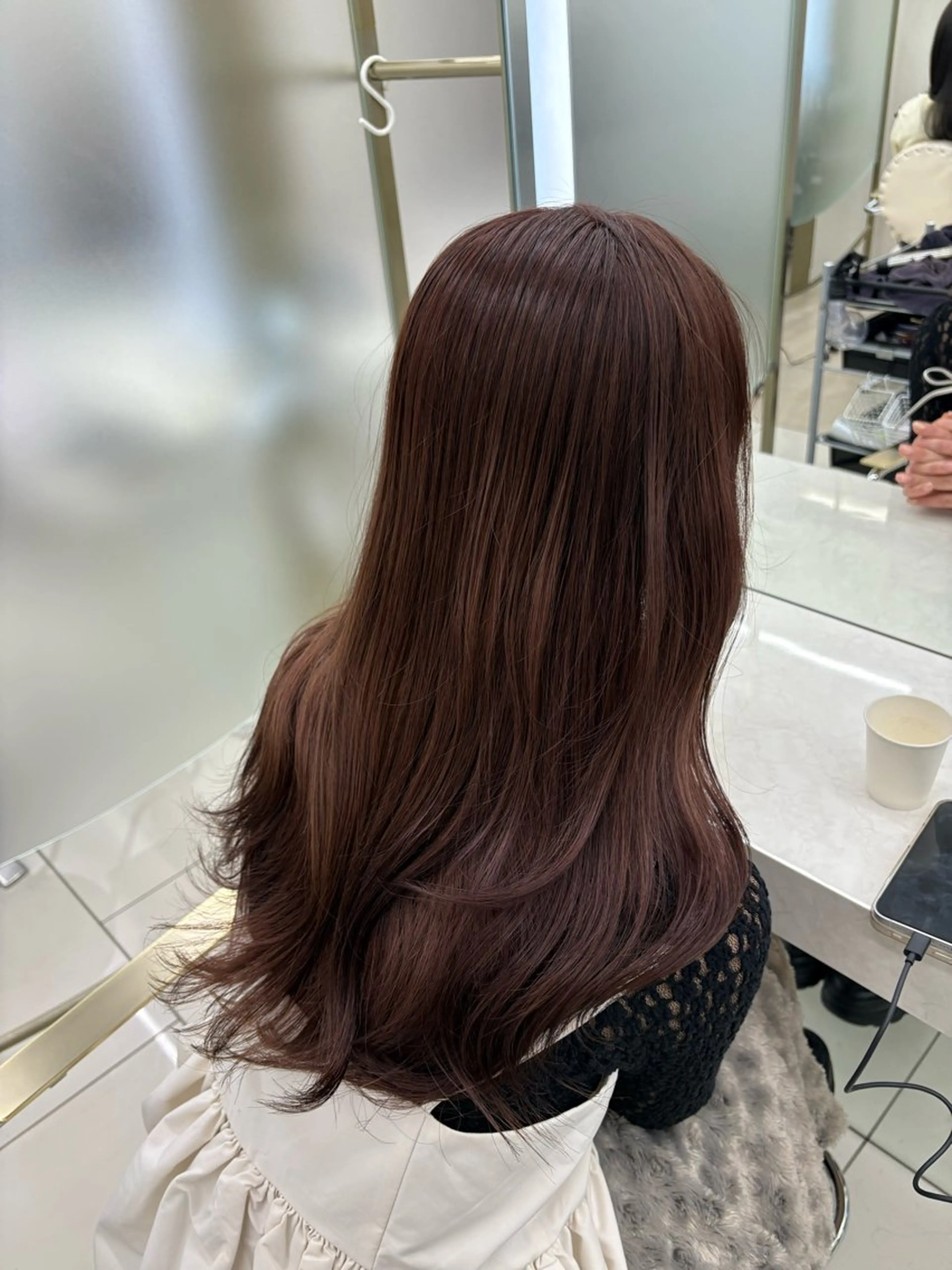 ロング カラー ブラウンカラー レッドカラー レッドブラウン COA銀座 togoのヘアスタイル