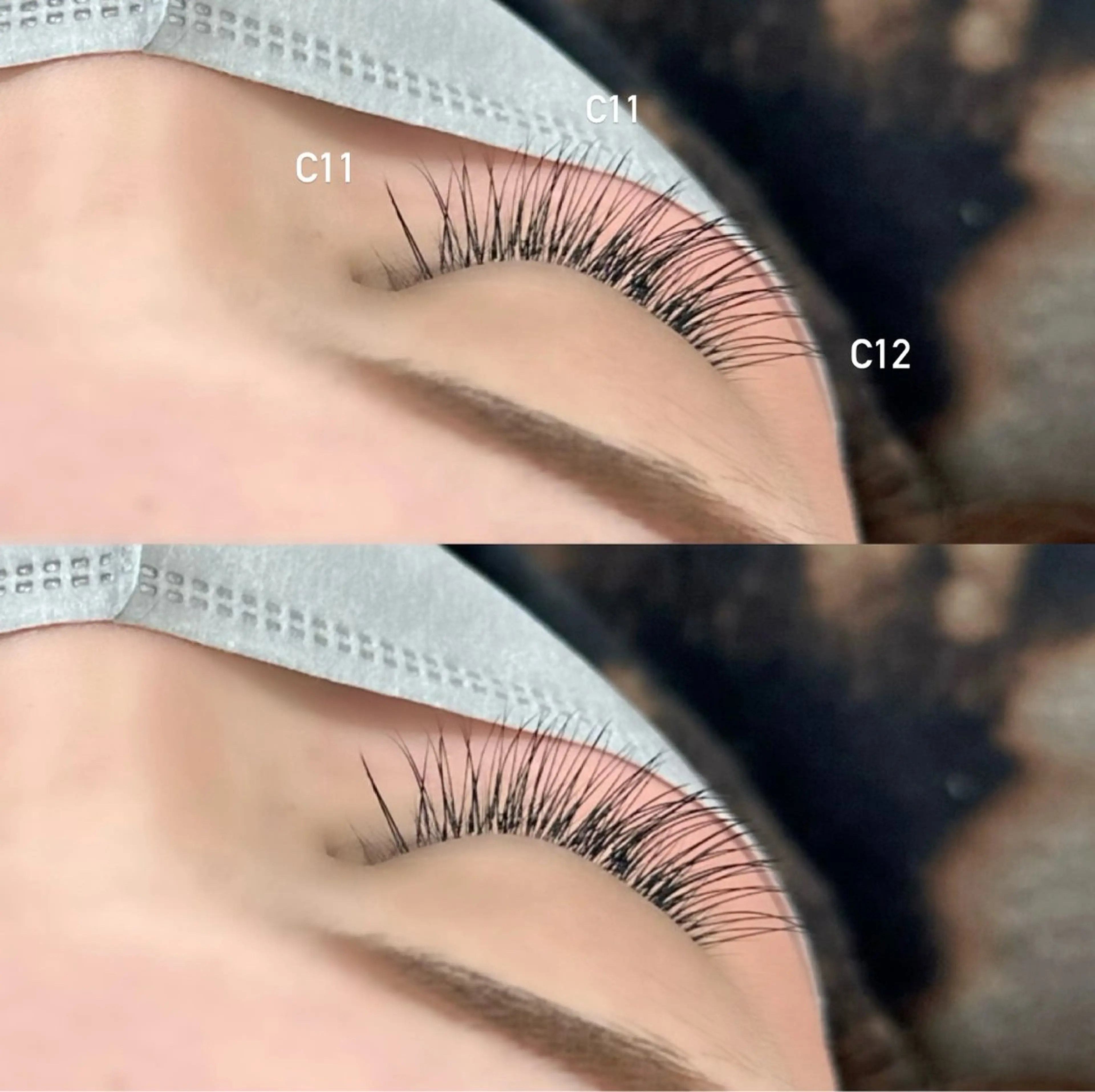 マツエク・マツパ Cカール 目尻長め セーブル CAFUNE 杉村のマツエク・マツパデザイン