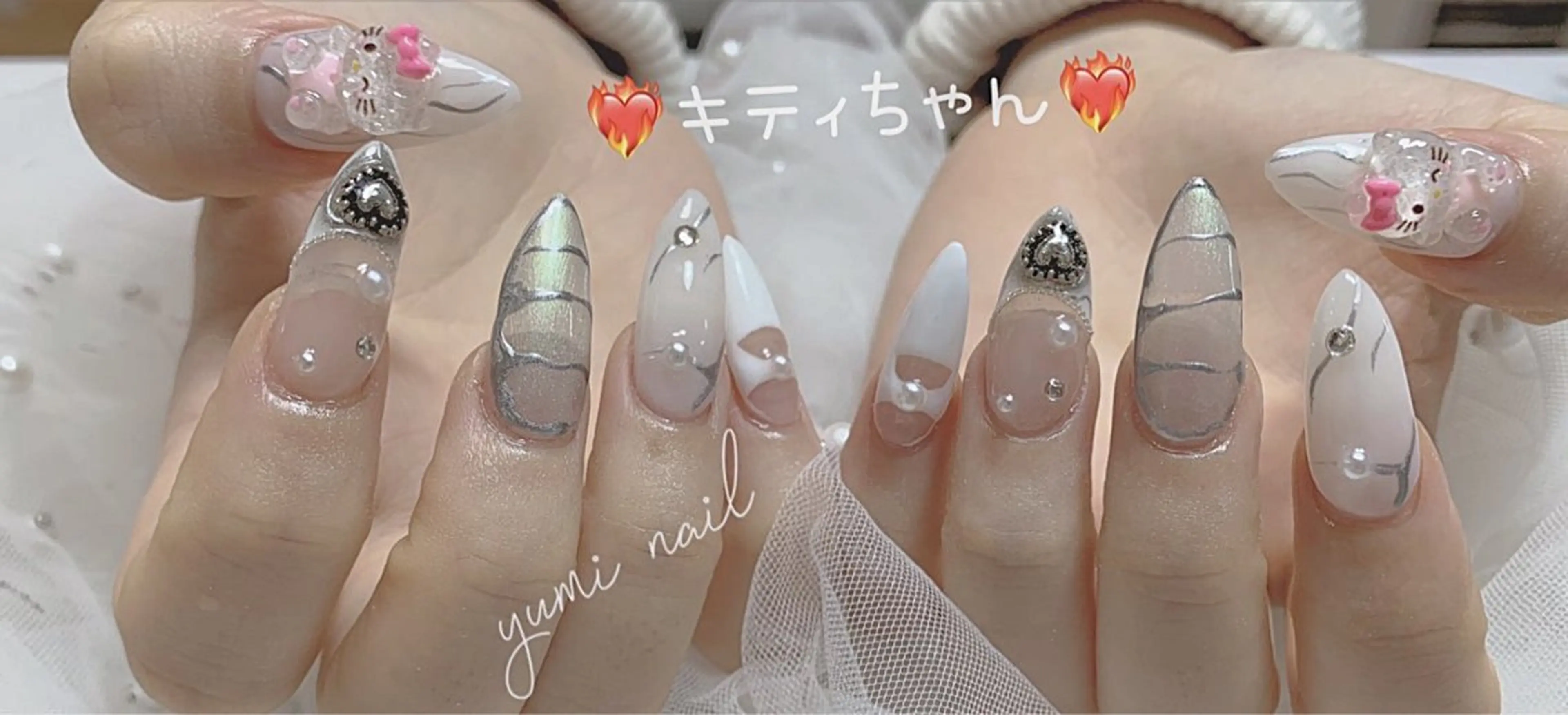 ネイル 𝐲𝐮𝐦𝐢🎀 長さ出しデザイン専門のネイルデザイン