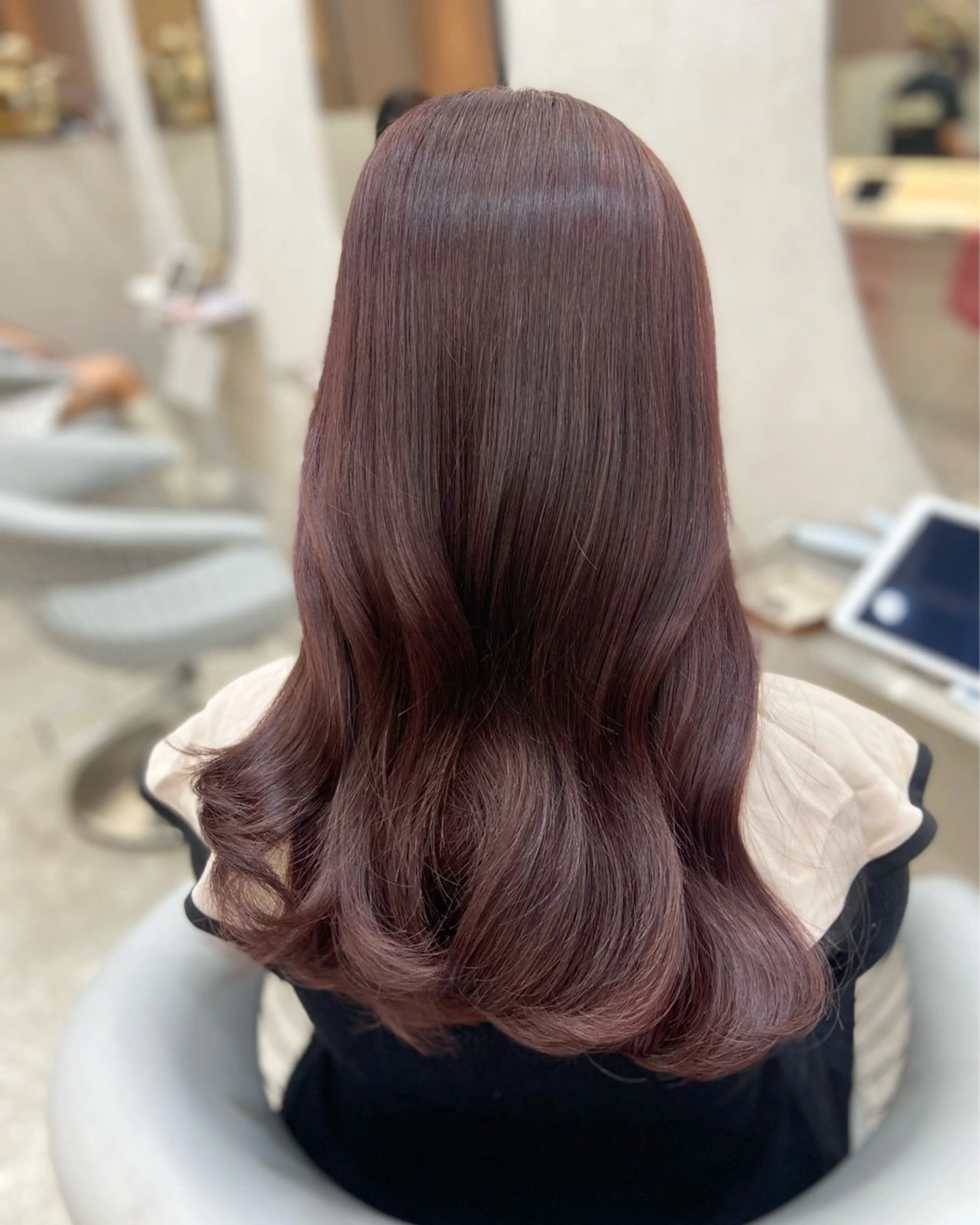 ロング カラー 新宿/韓国ヘア 中明度カラー/かやのヘアスタイル