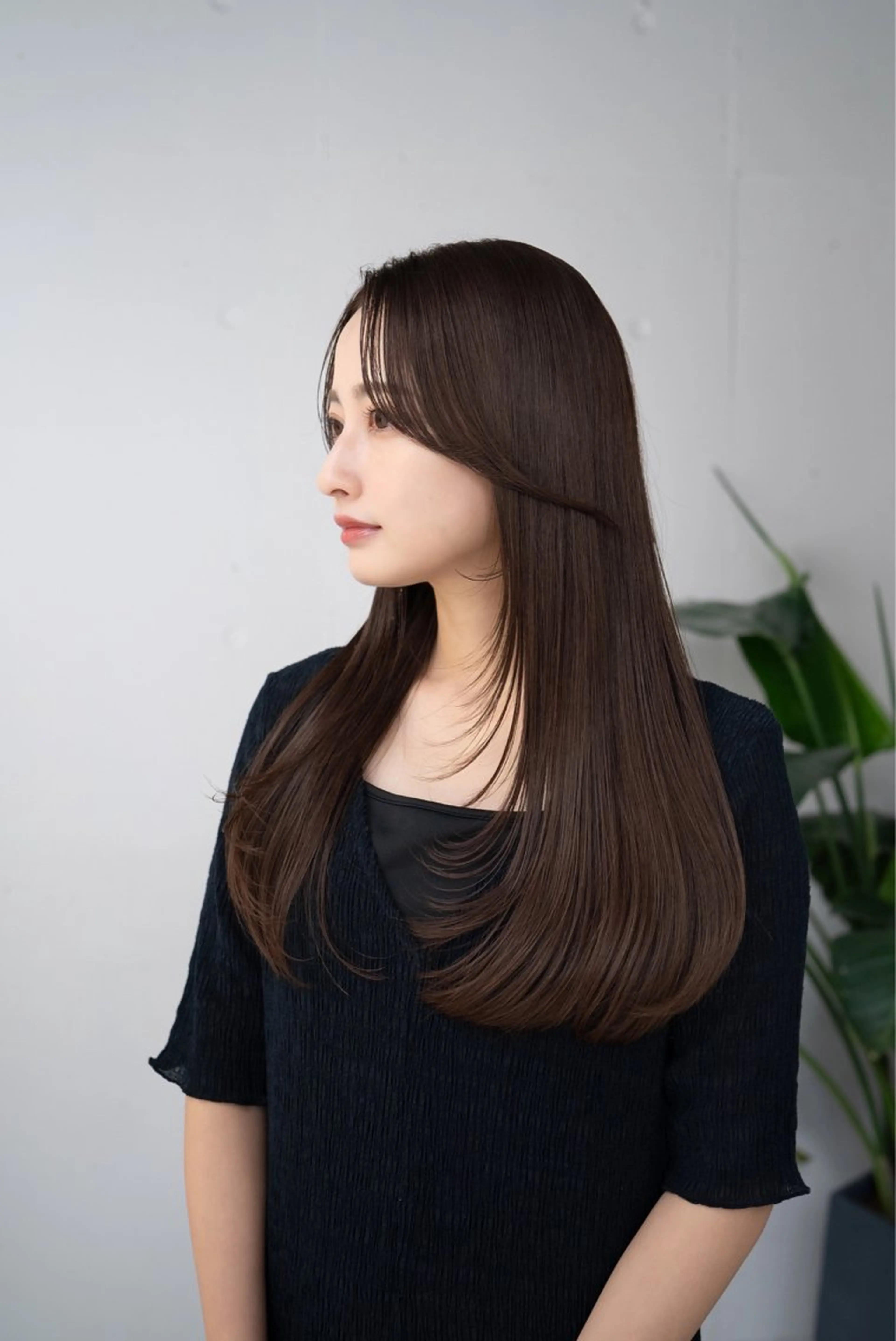 ロング 顔周りカット ANLY.meijijingumae所属・レイヤーカット/ 前髪顔周りカットのヘアスタイル