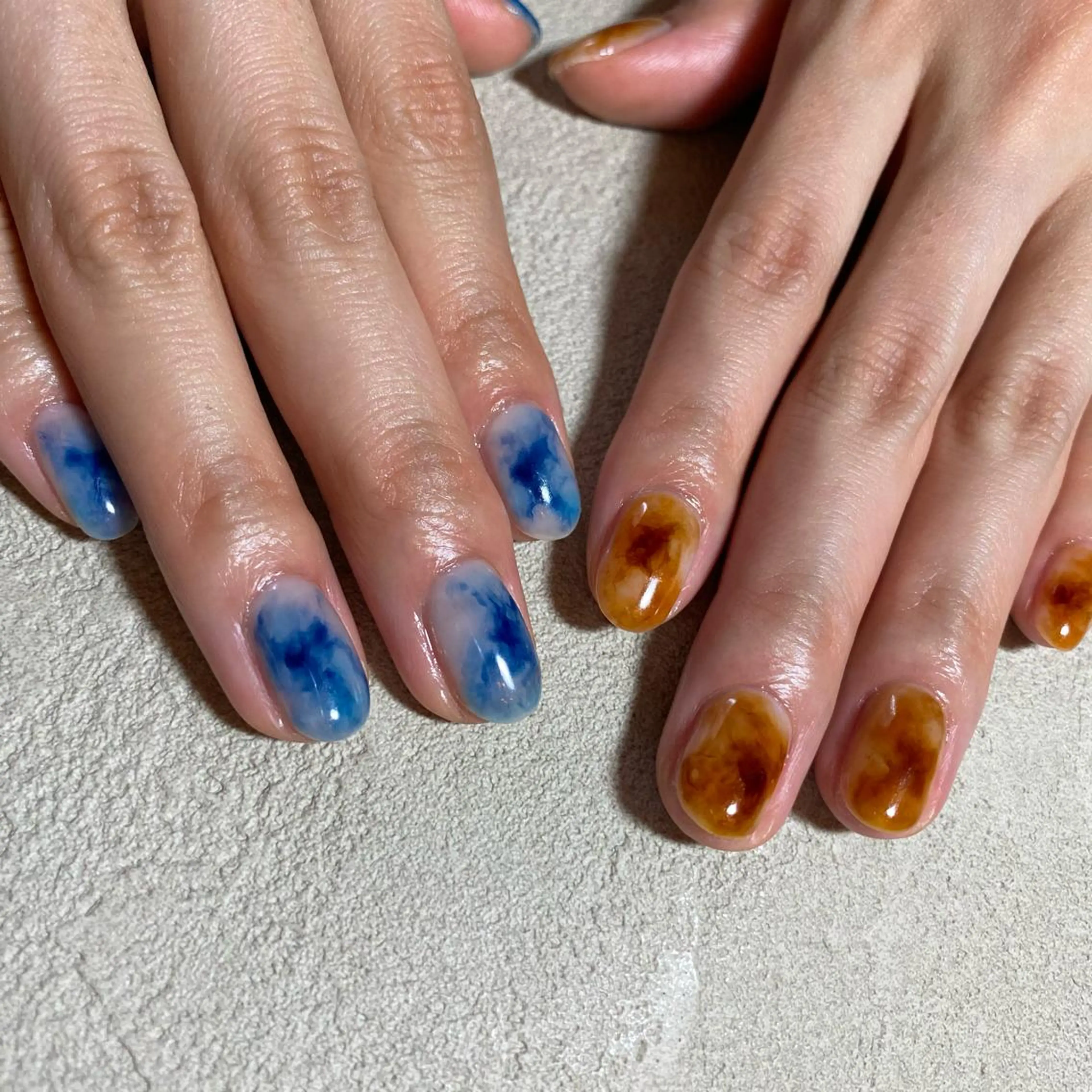 ネイル アートネイル ニュアンスネイル 冬ネイル ハンドネイル 山田 貴子のネイルデザイン