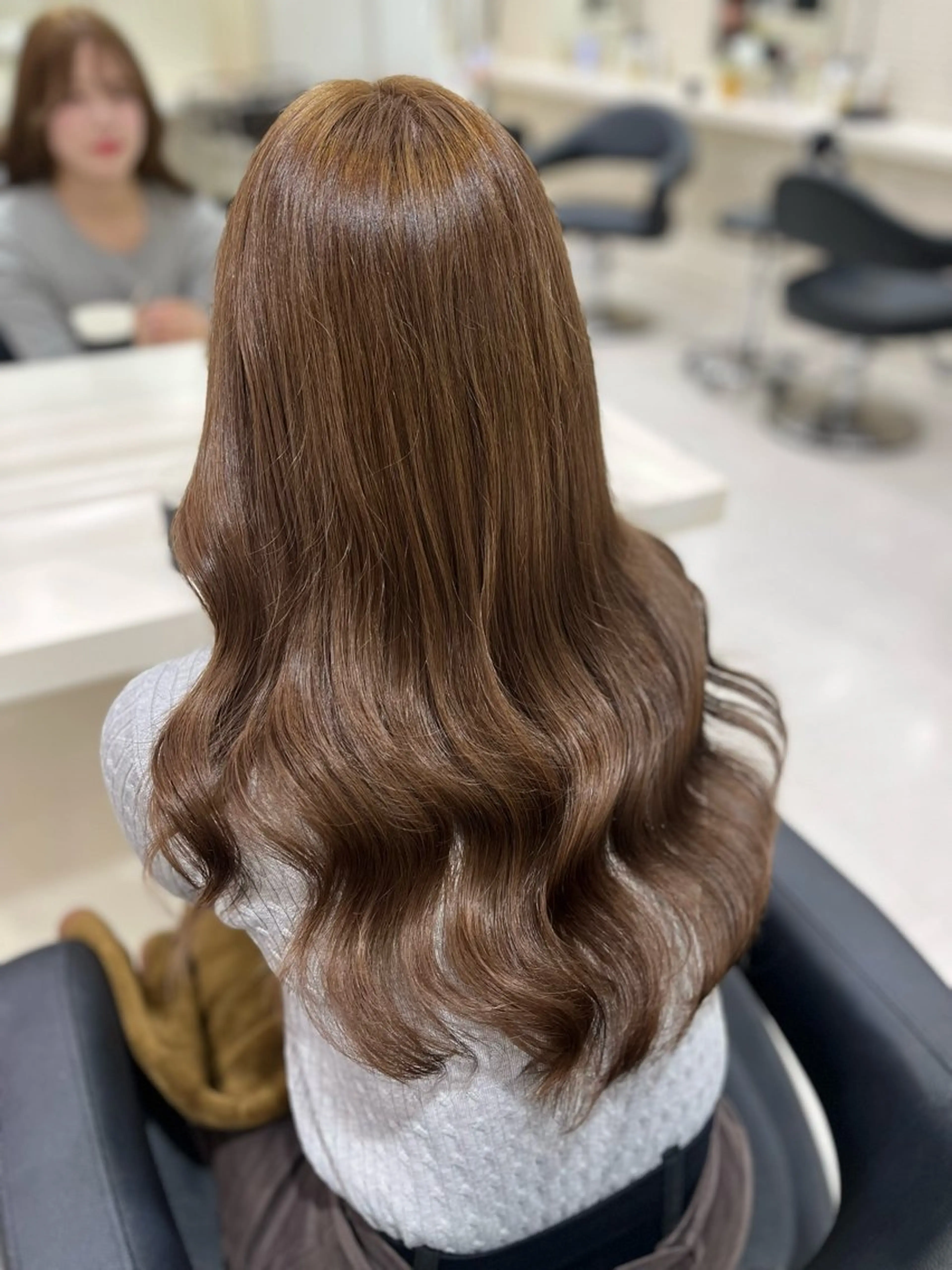 ロング カラー ベージュカラー ヘーゼル 大人上品ベージュ 🎀HARUNAのヘアスタイル