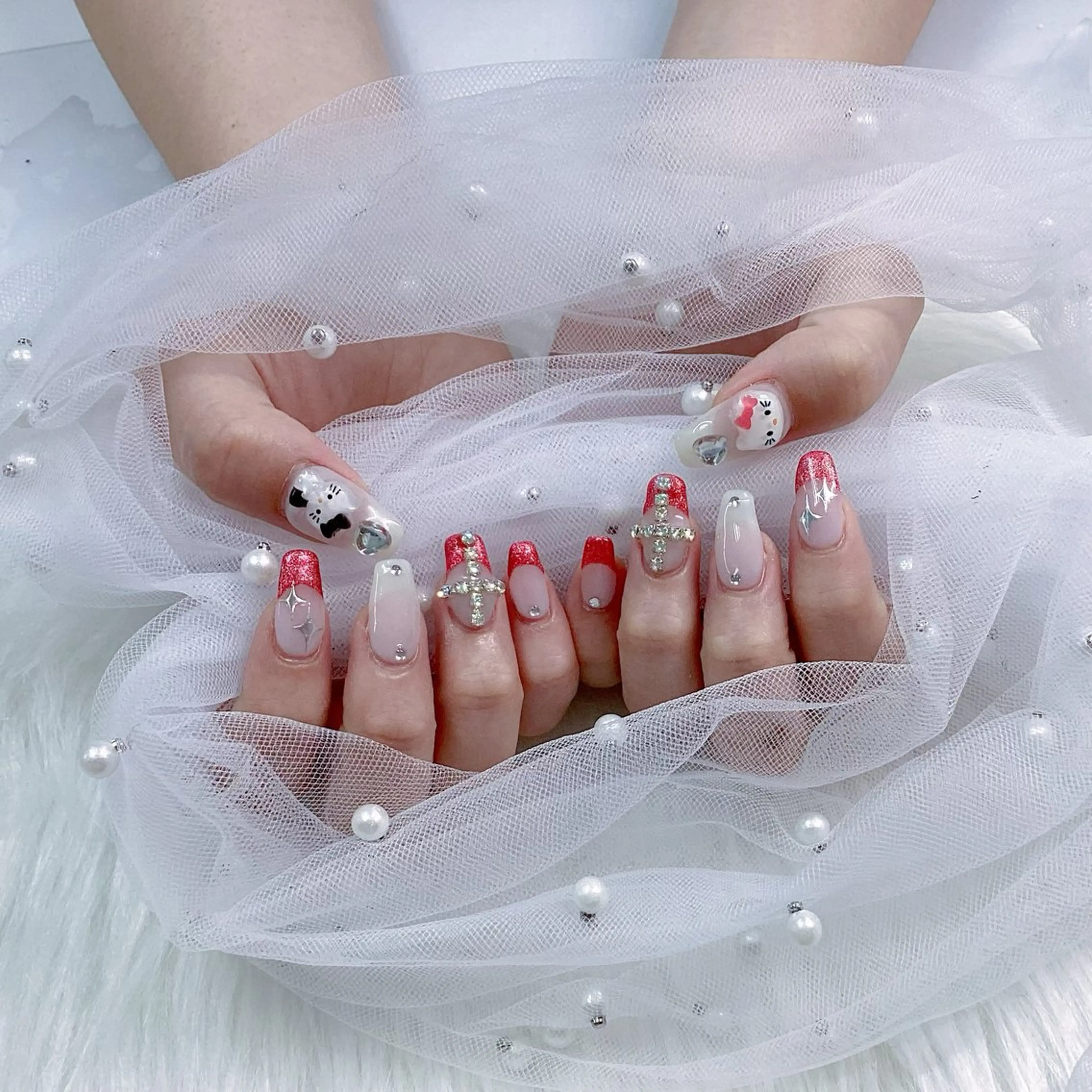 ネイル パーツ全部¥110 サロンミミのネイルデザイン