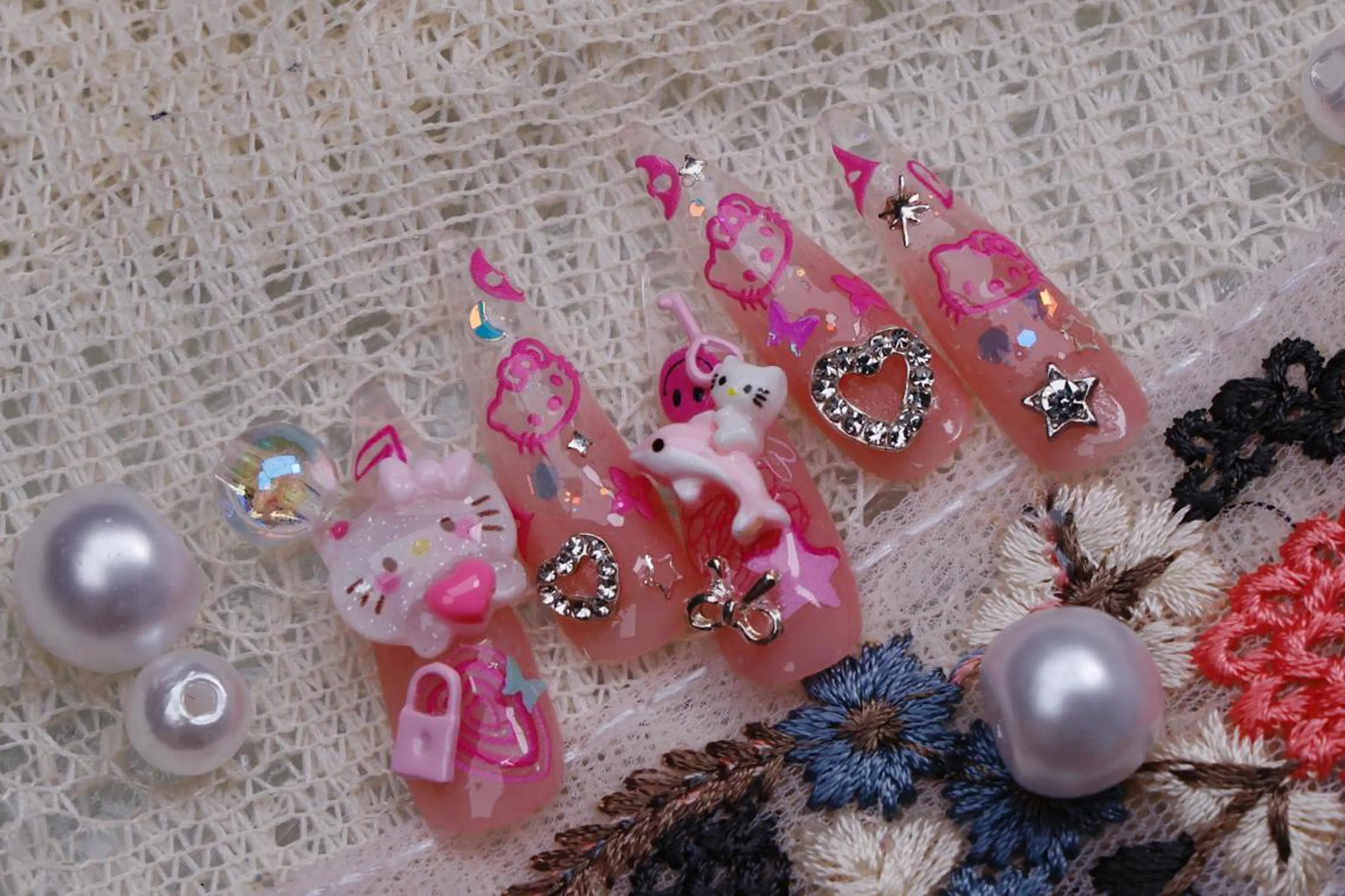 ネイル ハロウィン ロングネイル マグネットネイル スカルプネイル ネイルチップ ハンドネイル Mss えりのネイルデザイン