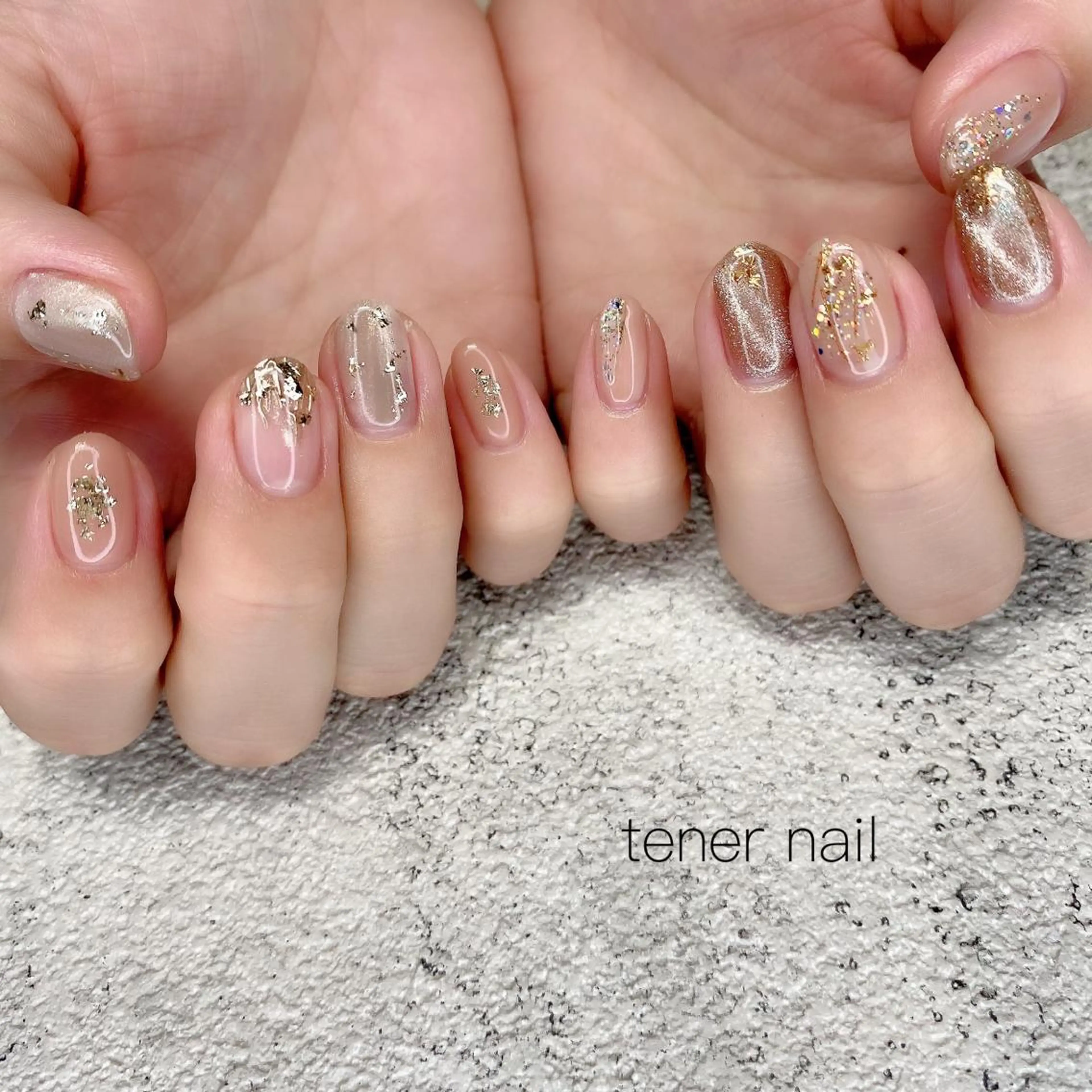ネイル キラキラネイル ニュアンスネイル tener  nail  テネルネイル所属・テネルネイル tener nailのネイルデザイン