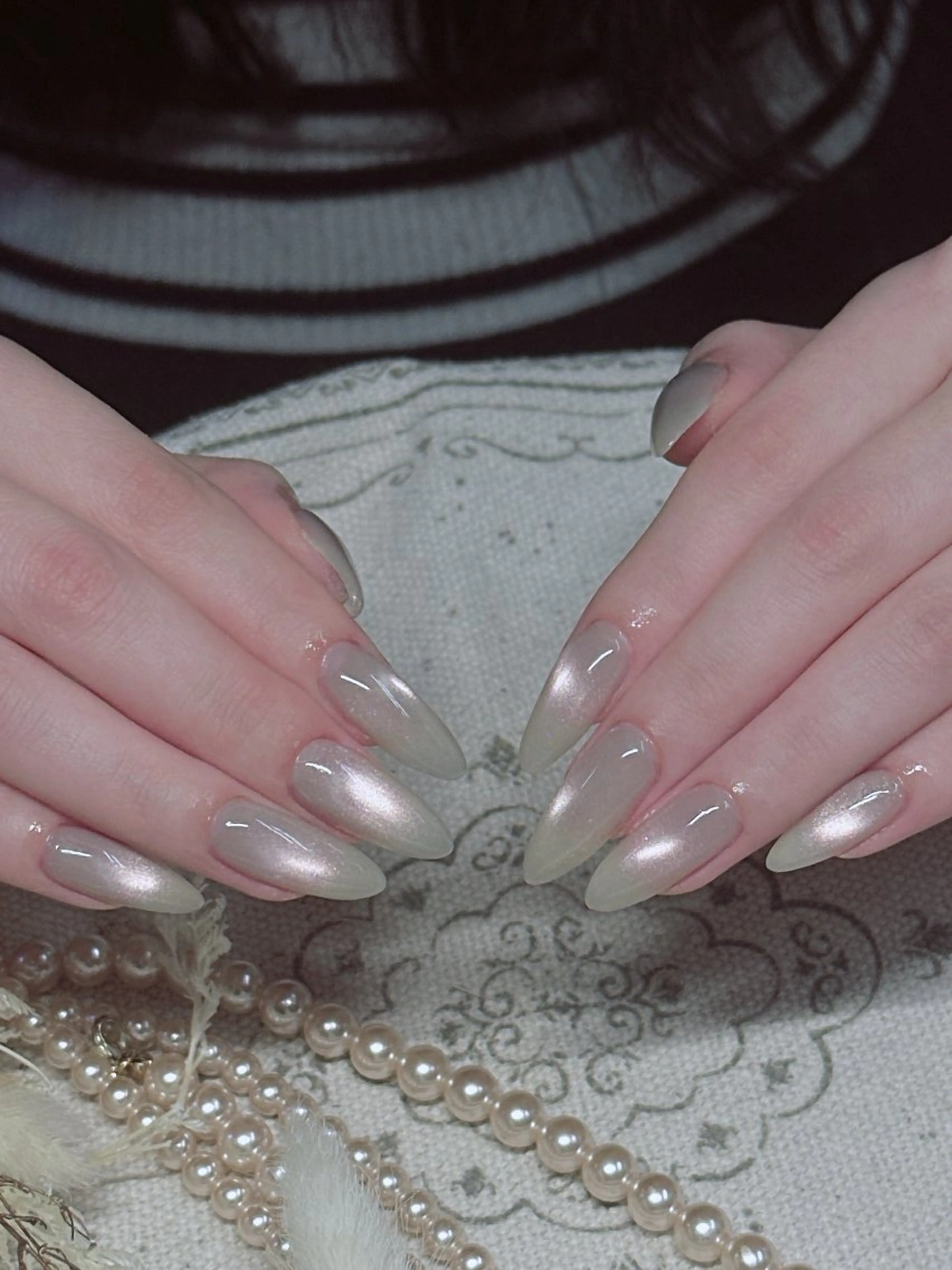 ネイル 韓国ネイル マグネットネイル ニュアンスネイル オフィスネイル ワンカラーネイル May&Way Neilのネイルデザイン