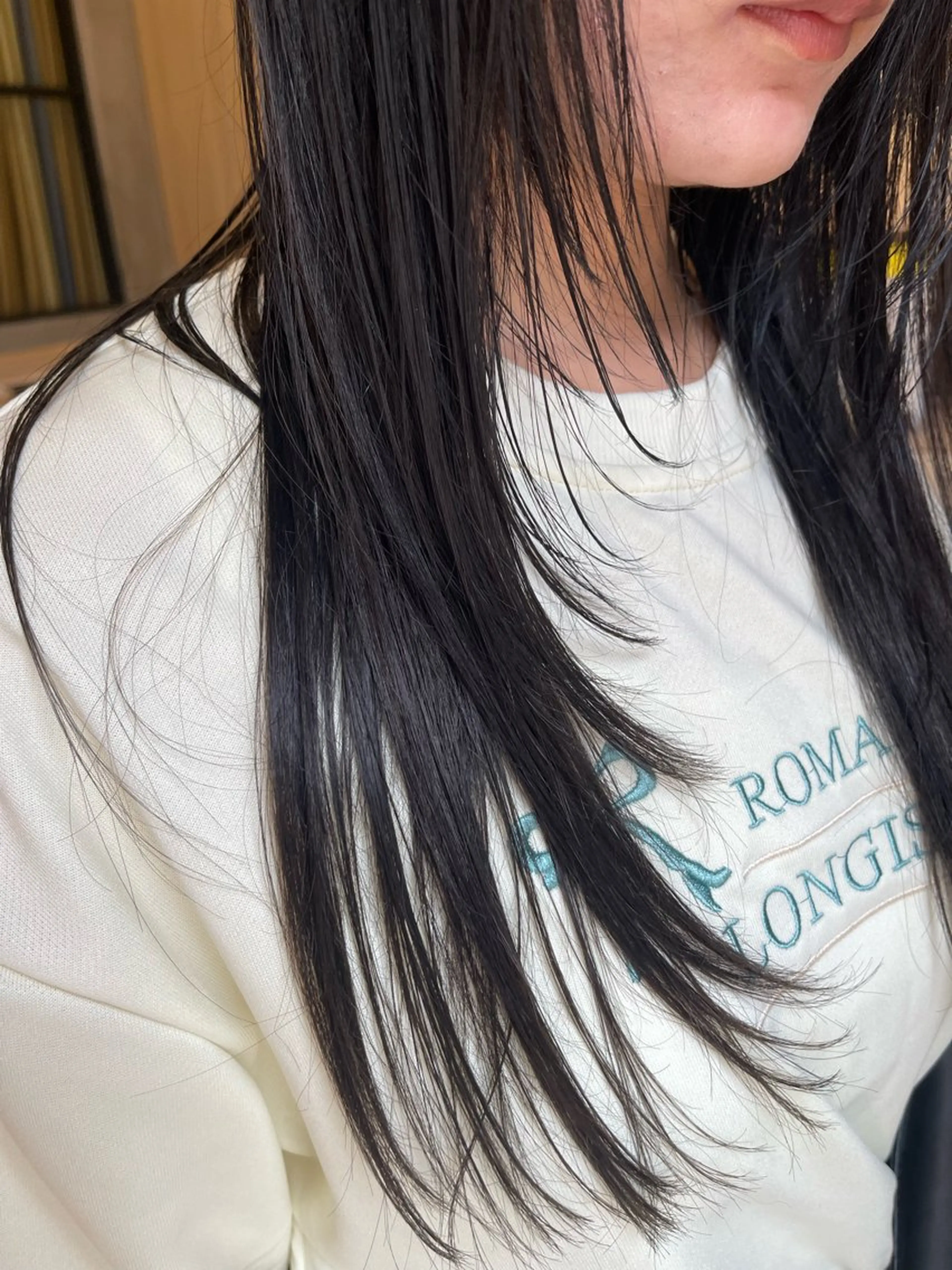 ロング 韓国レイヤーカット✨ 縮毛矯正　原田 優作のヘアスタイル